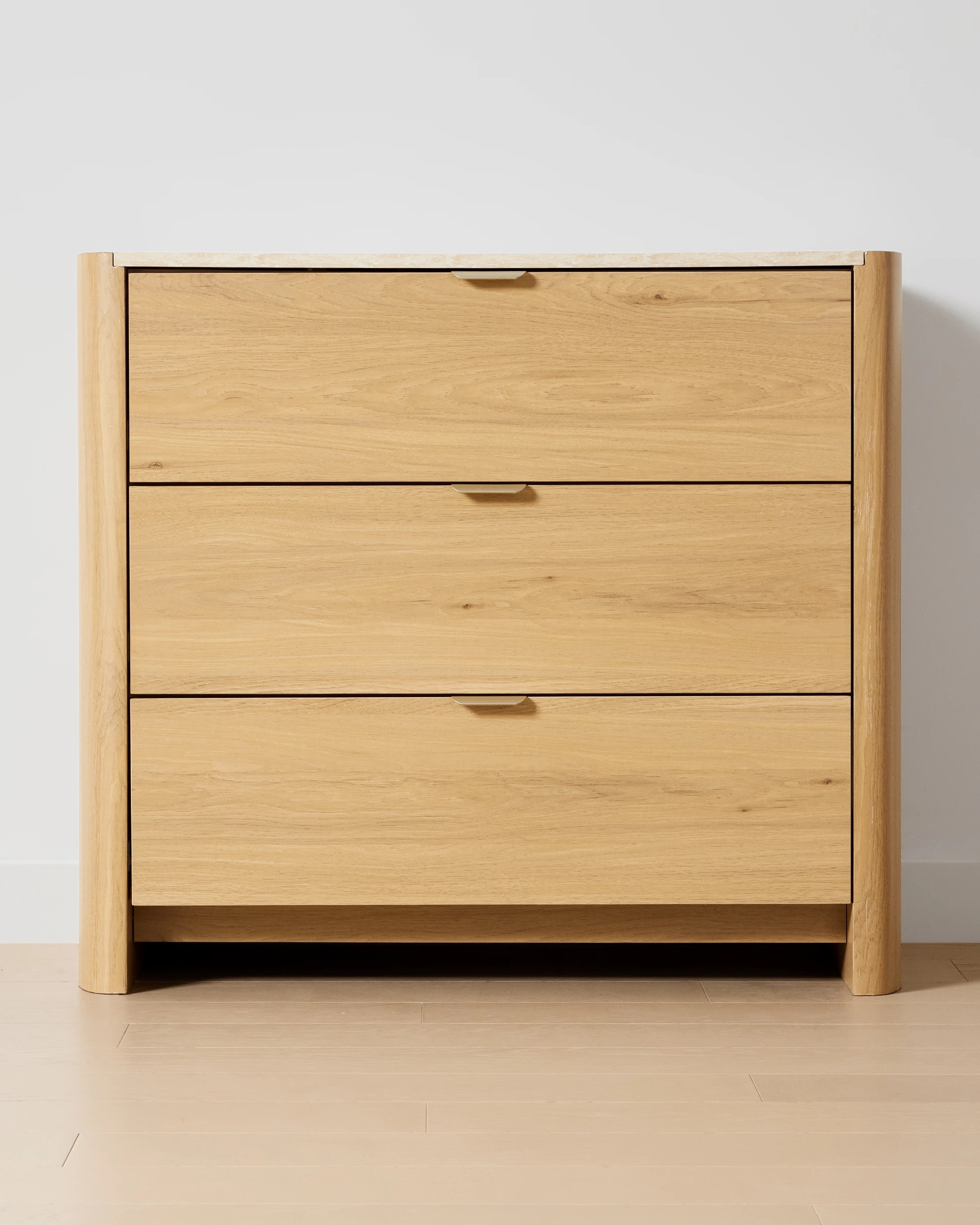 1 Hazel 3 Drawer Chest - Oak, 1 of 7