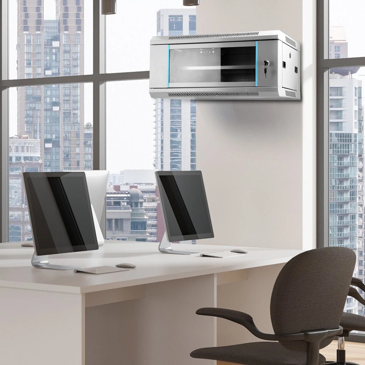 5 Ausway 4U Network Server Cabinet Wall Mount, 5 of 5