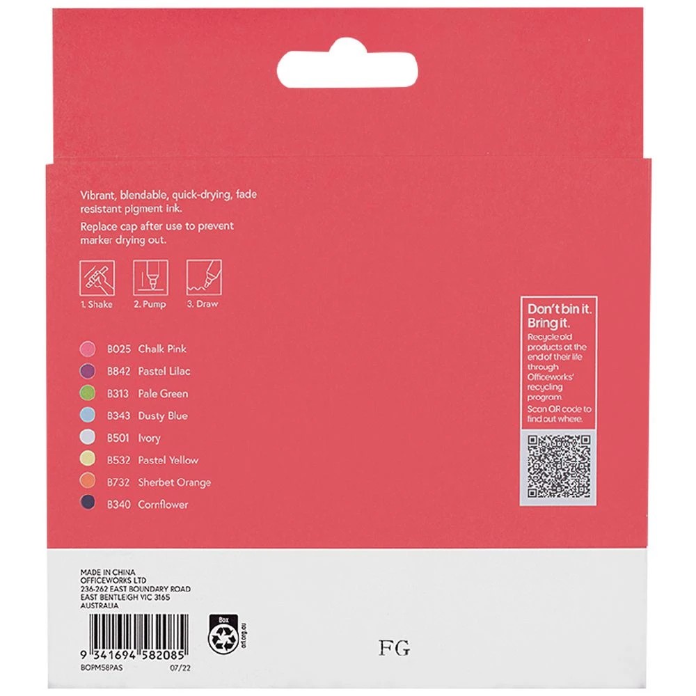 2 Born Acrylic Paint Marker 5mm Pastels 8 Pack, 2 of 4