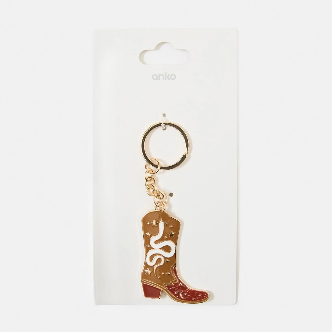 2 Celestial Cowboy Keyring - Brown and Gold Tone, 2 of 2
