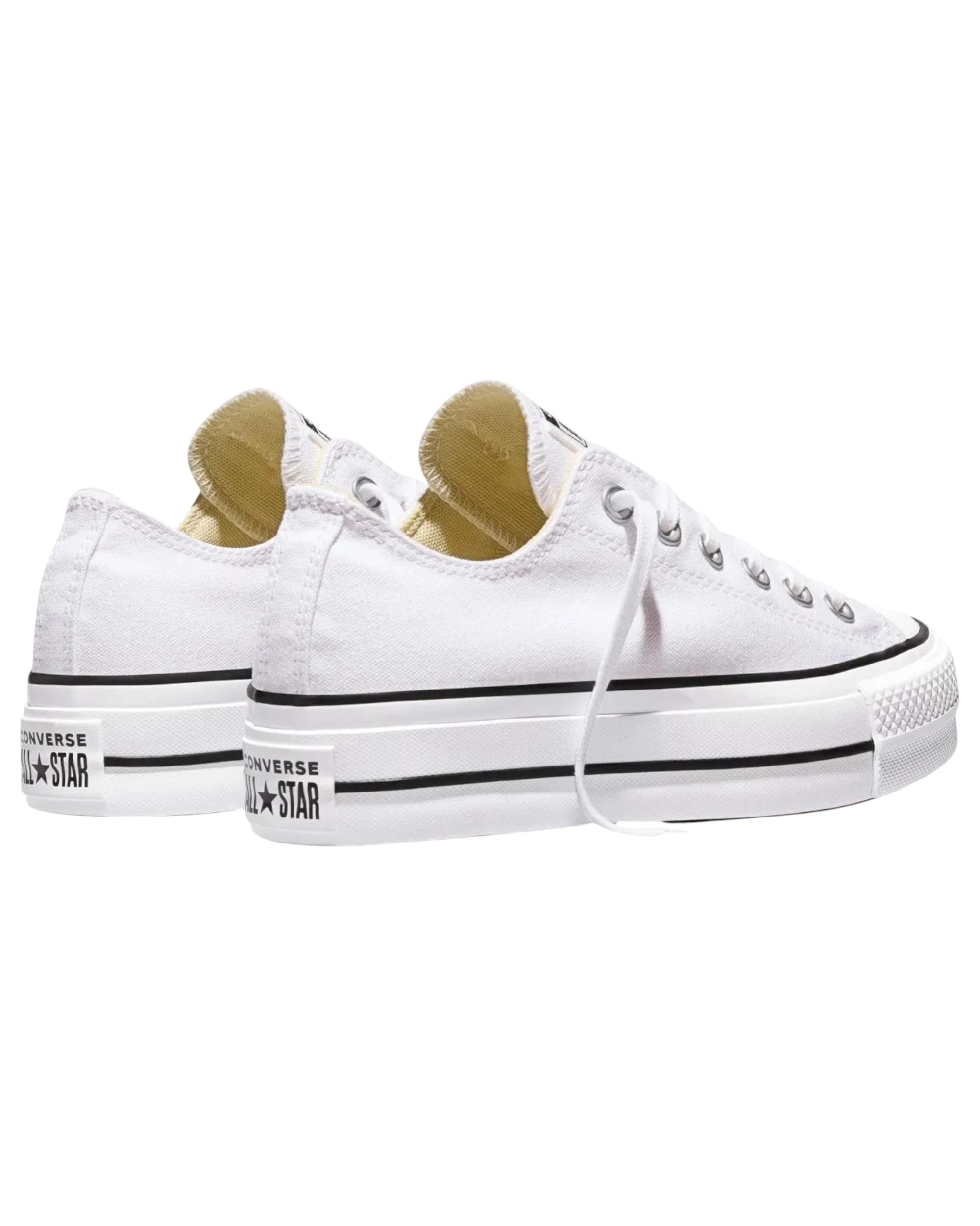 4 Converse Unisex Chuck Taylor All Star Canvas Lift Low Top Sneaker WHITE, 4 of 7