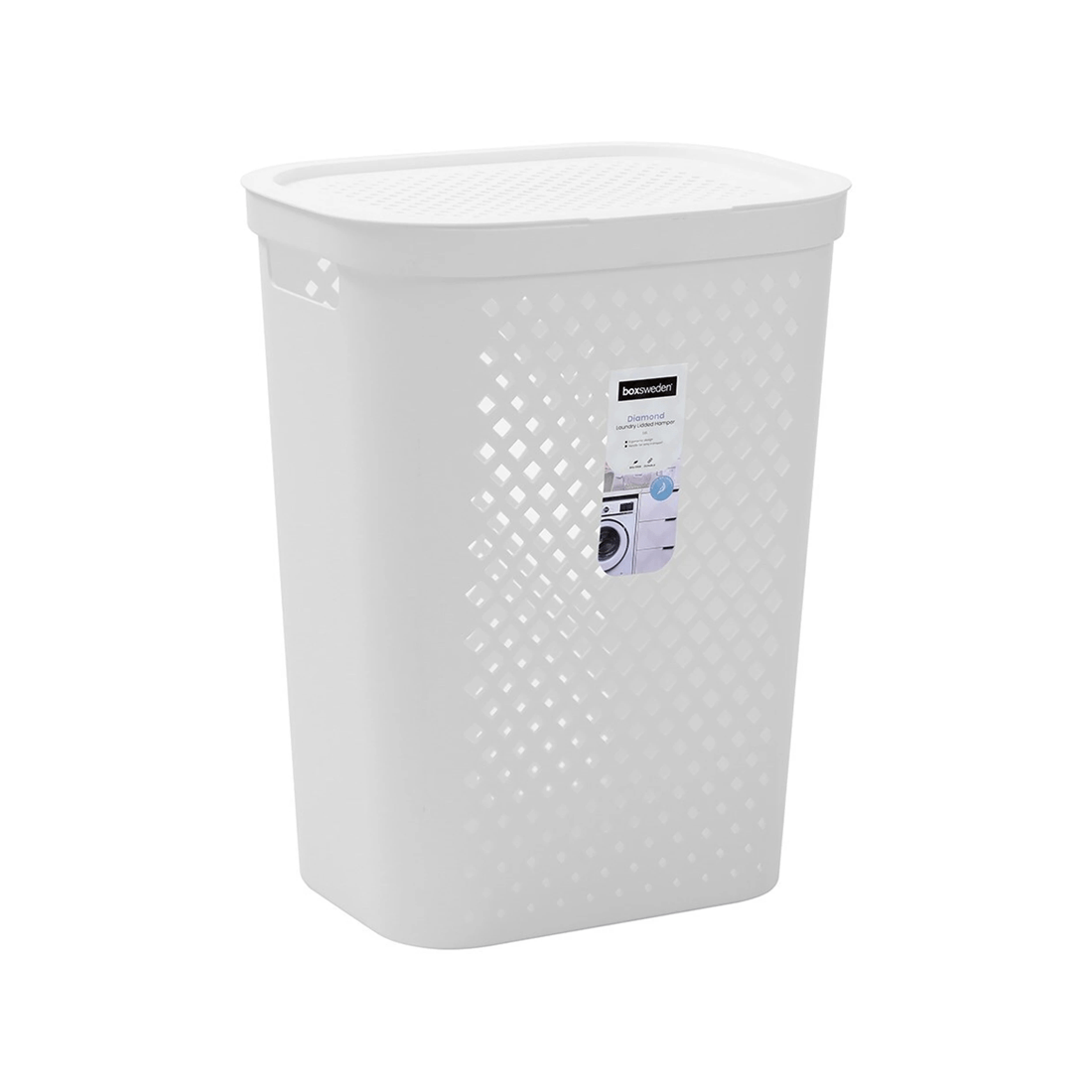 1 Boxsweden Diamond 56l Laundry Basket Dirty Clothes Hamper Storage Assorted
 - Multi, 1 of 5