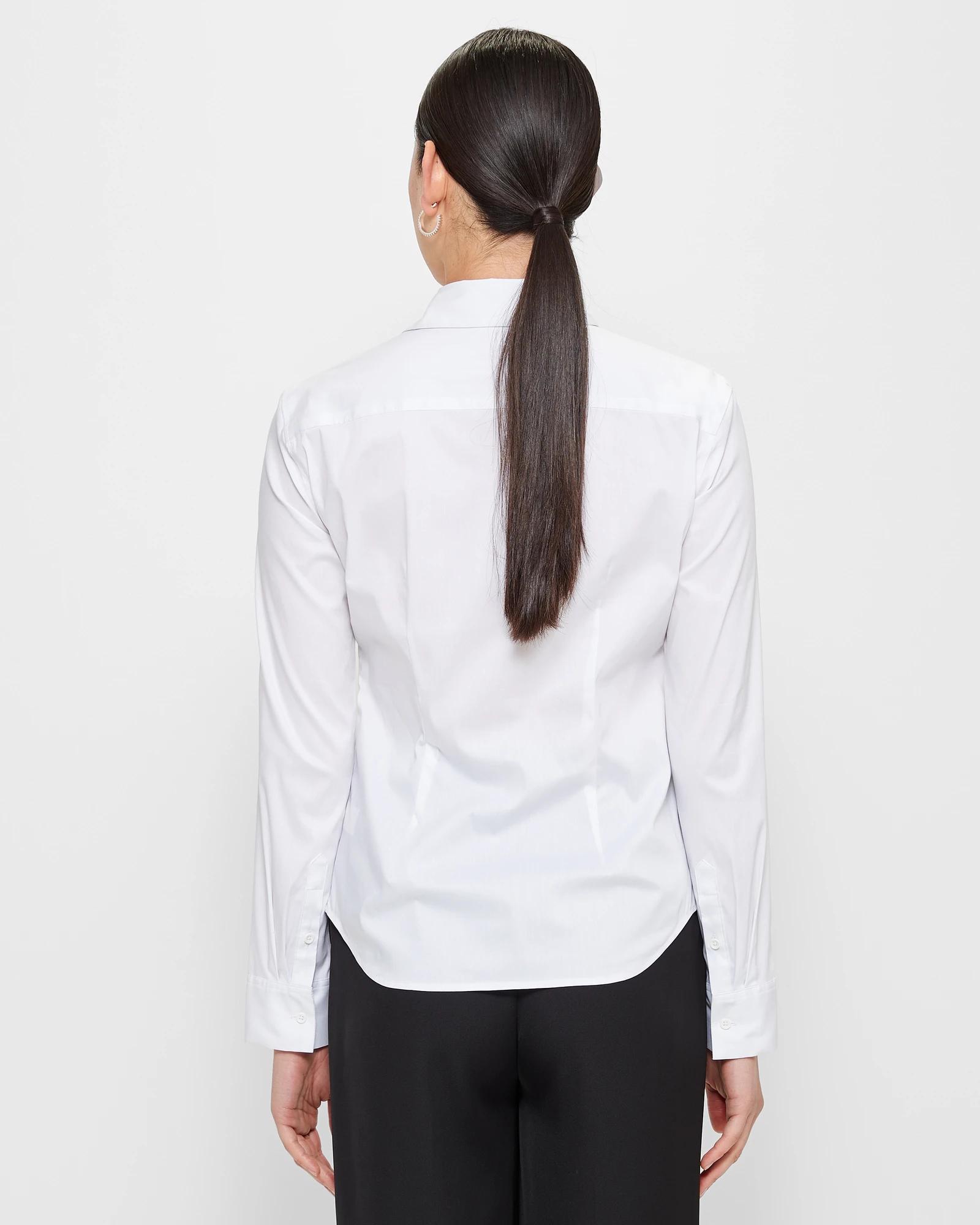 4 Long Sleeve Fitted Shirt - Preview WHITE, 4 of 5