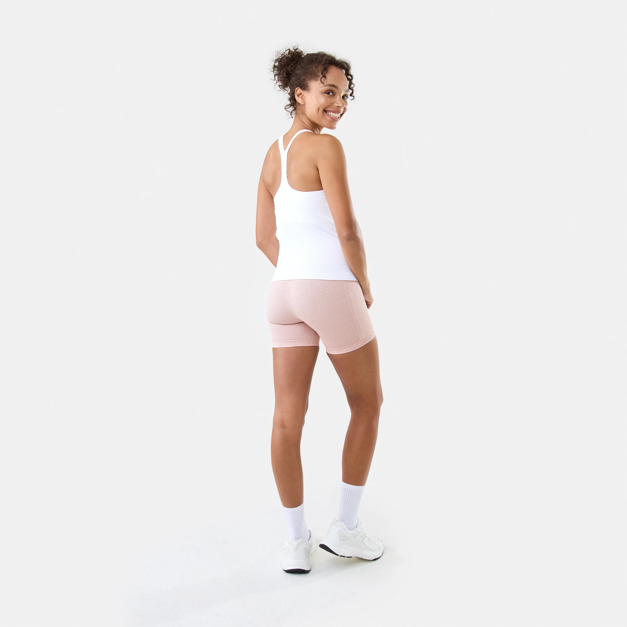 4 Active Womens Ribbed Tank Top White, 4 of 7