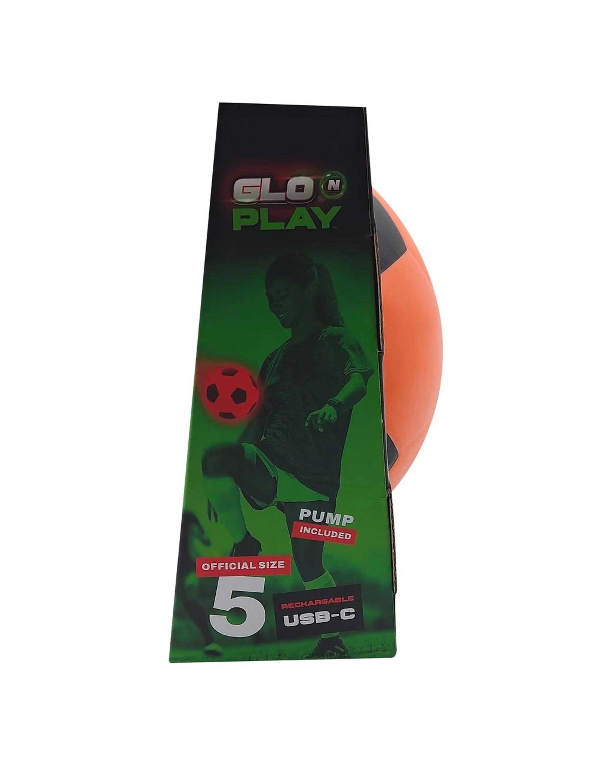 4 Glo N Play Rubber Orange and Black Rechargeable Light Up Soccer Ball, 4 of 6