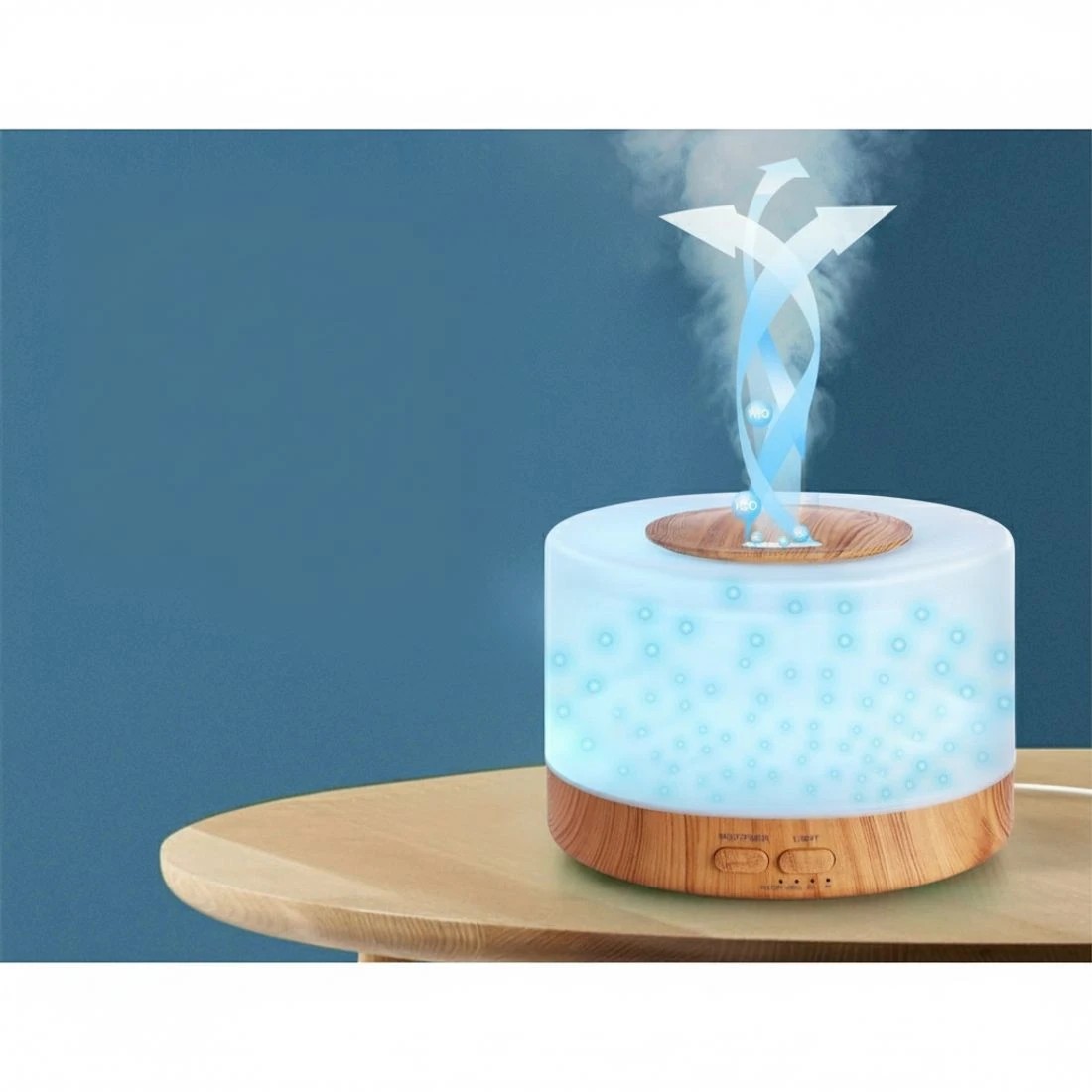 7 Devanti Aroma Diffuser Aromatherapy Light Wood 500ml - Natural, 7 of 7