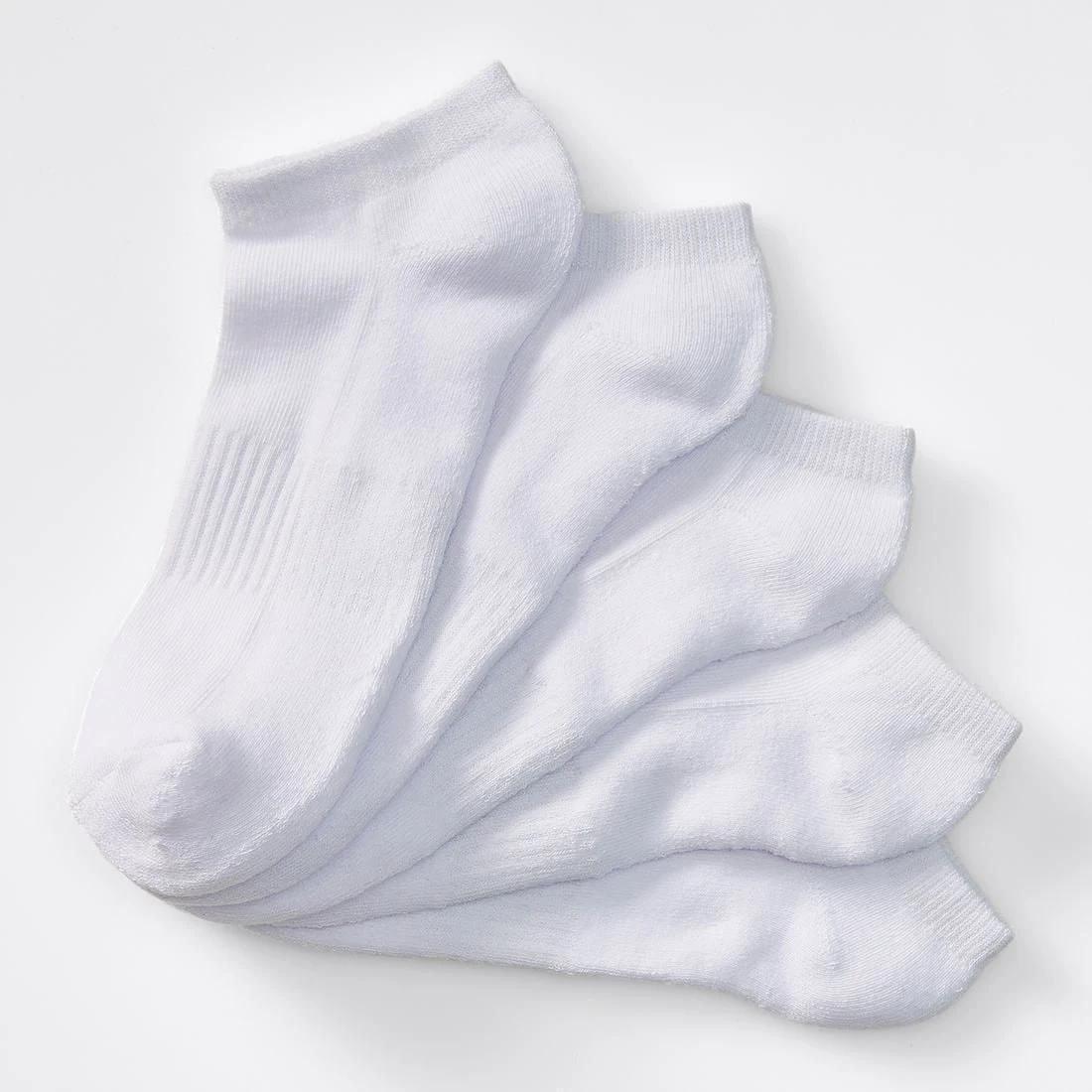 1 Maxx 5 Pack Low Cut Sport Socks WHITE