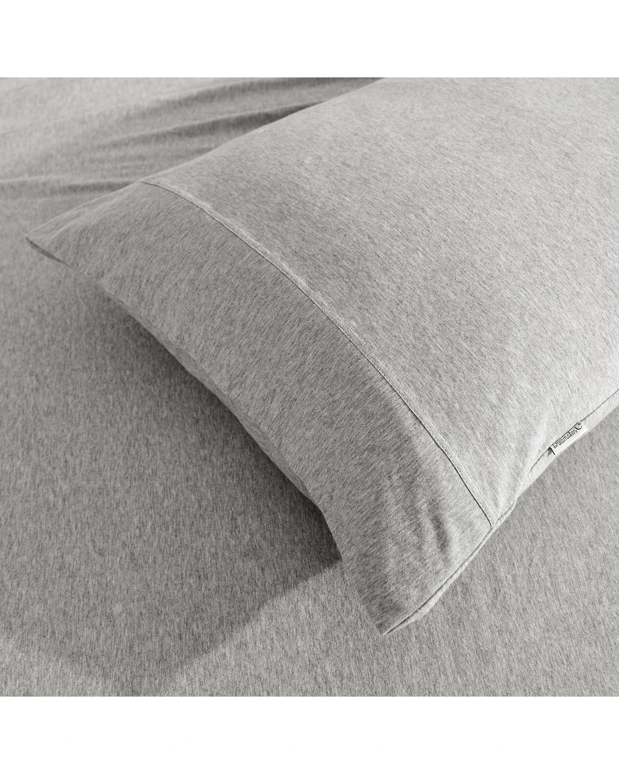 2 Dreamaker Jersey Luxe 100% Cotton King Pillowcase Twin Pack - Silver Grey, 2 of 5