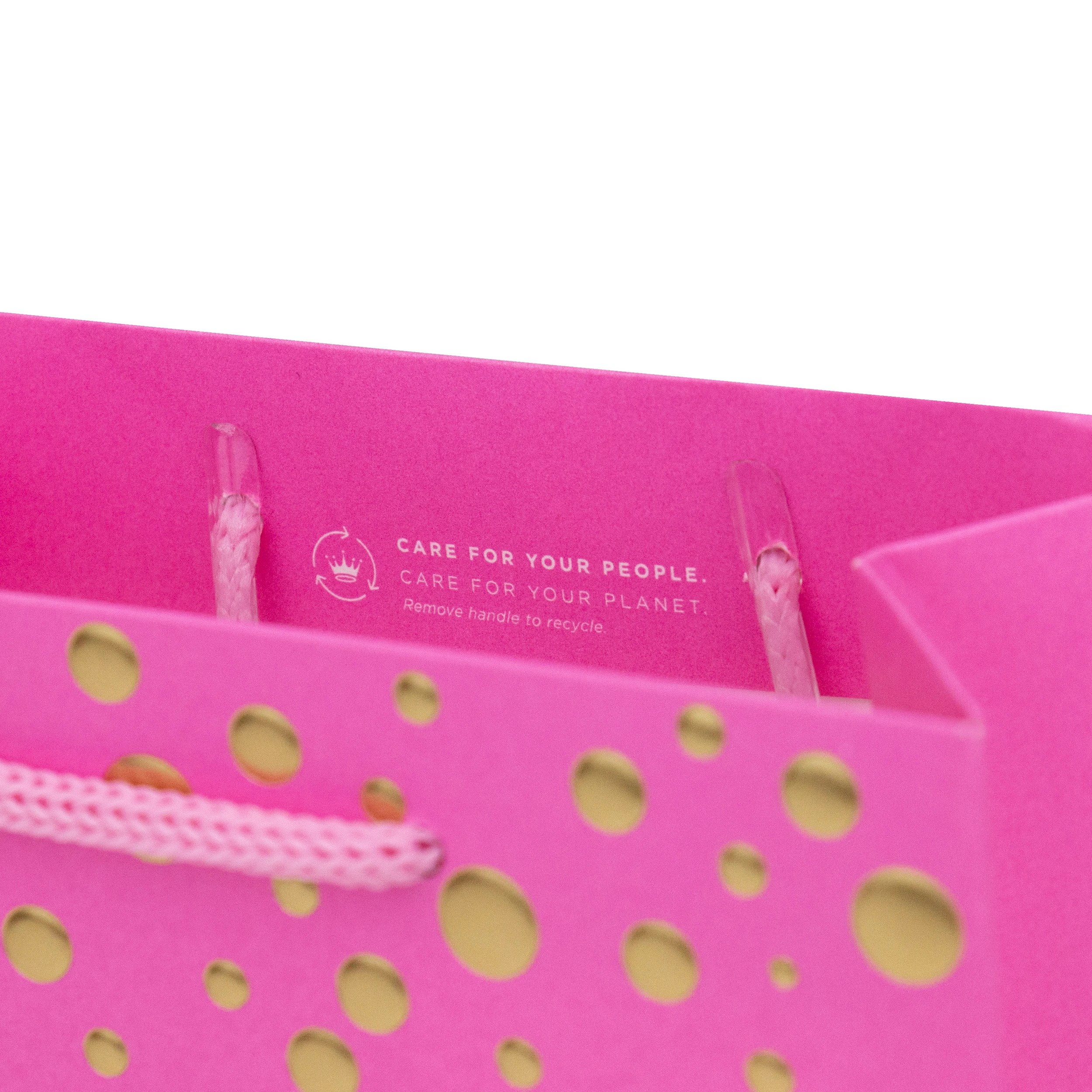 3 Hallmark Gift Bag - Small, Pink Dots, 3 of 3
