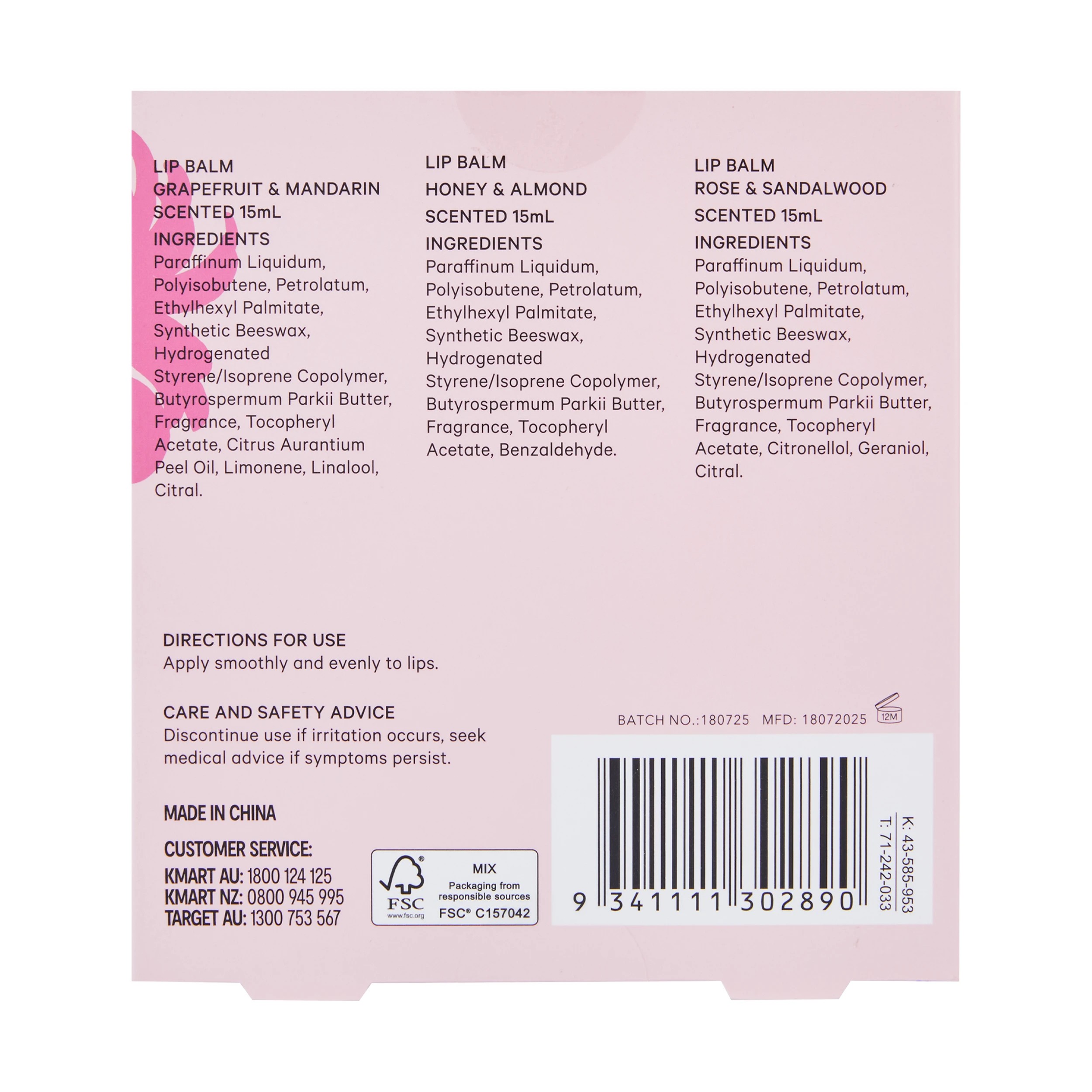 5 OXX Bodycare Lip Balm Trio Set, 5 of 5
