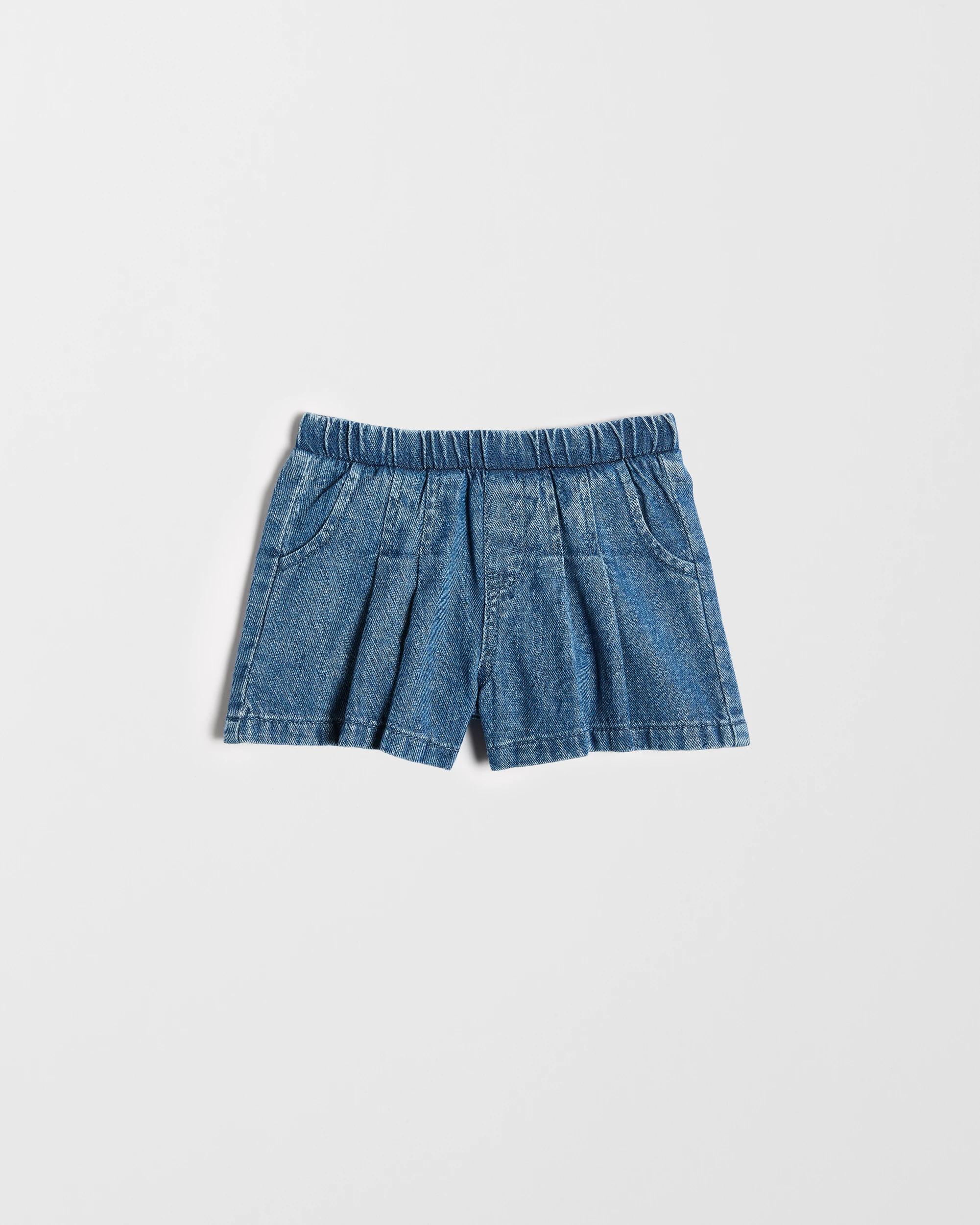 1 Target Baby Girls Denim Skort BLUE MID WASH, 1 of 3