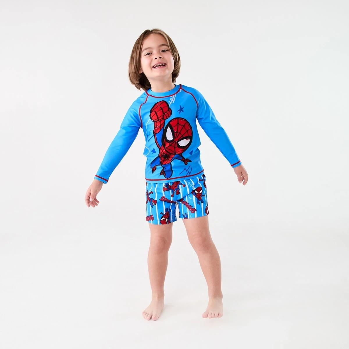 5 Spider-Man License Long Sleeve Rash Vest SPIDERMAN, 5 of 6