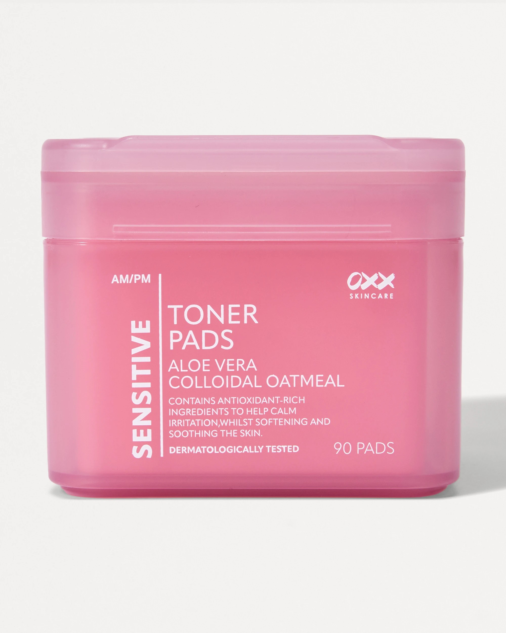1 OXX Skincare 90 Pack AM/PM Sensitive Toner Pads - Aloe Vera and Colloidal Oatmeal, 1 of 5
