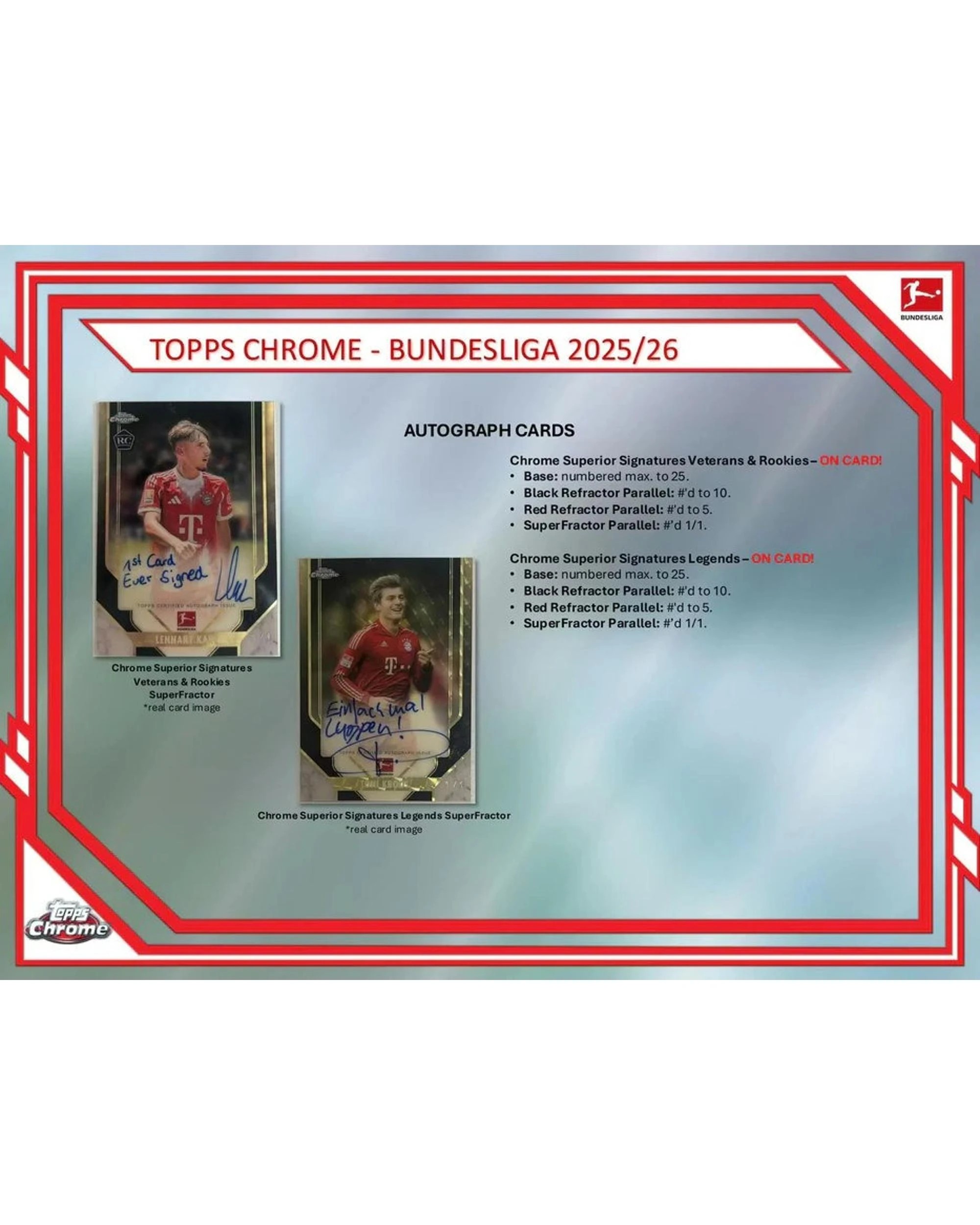 3 Topps 2025/2026 Chrome Bundesliga Soccer Hobby Pack, 3 of 8