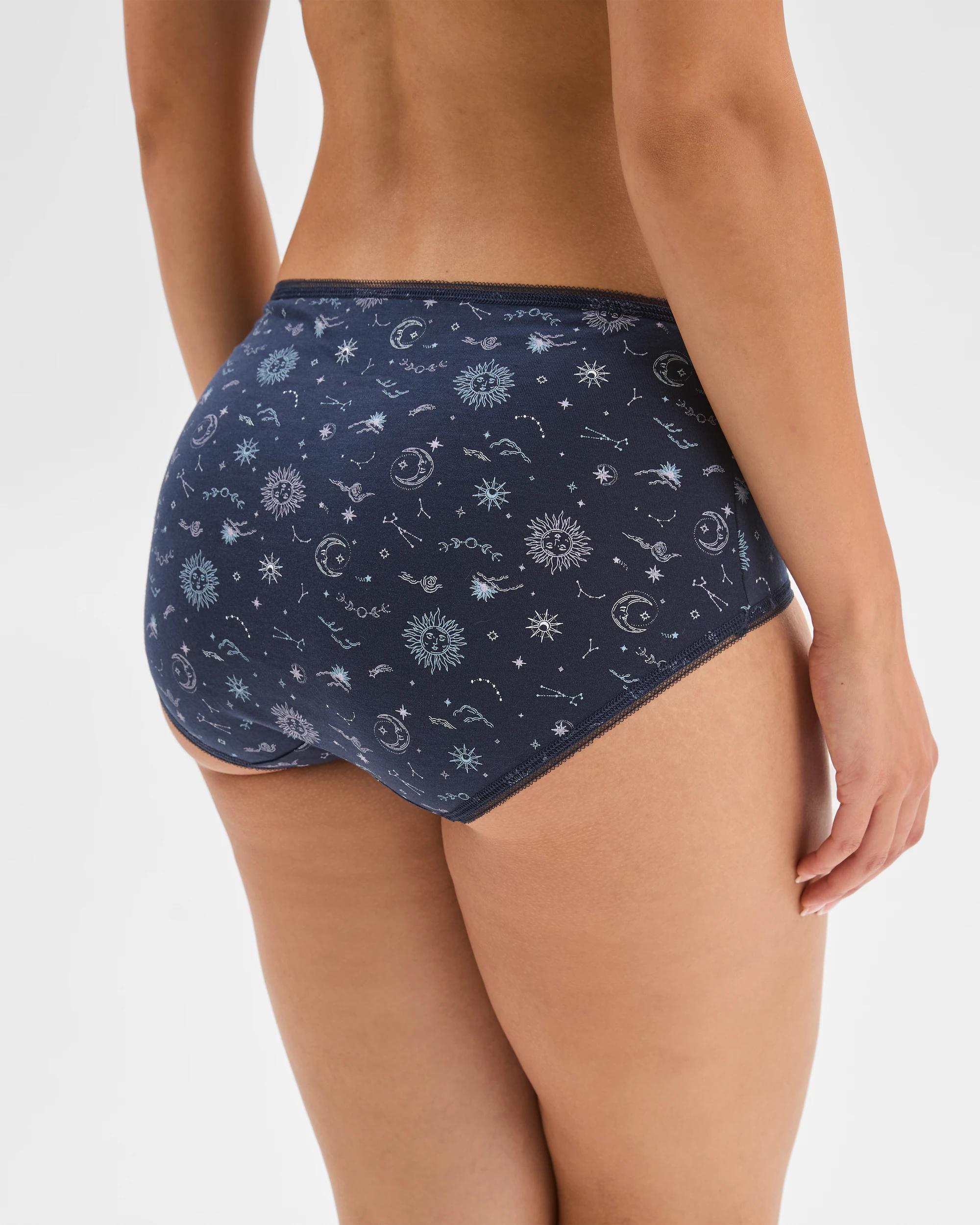 4 Target Woman Australian Cotton 5 Pack Midi Briefs CELESTIAL/MULTI, 4 of 5