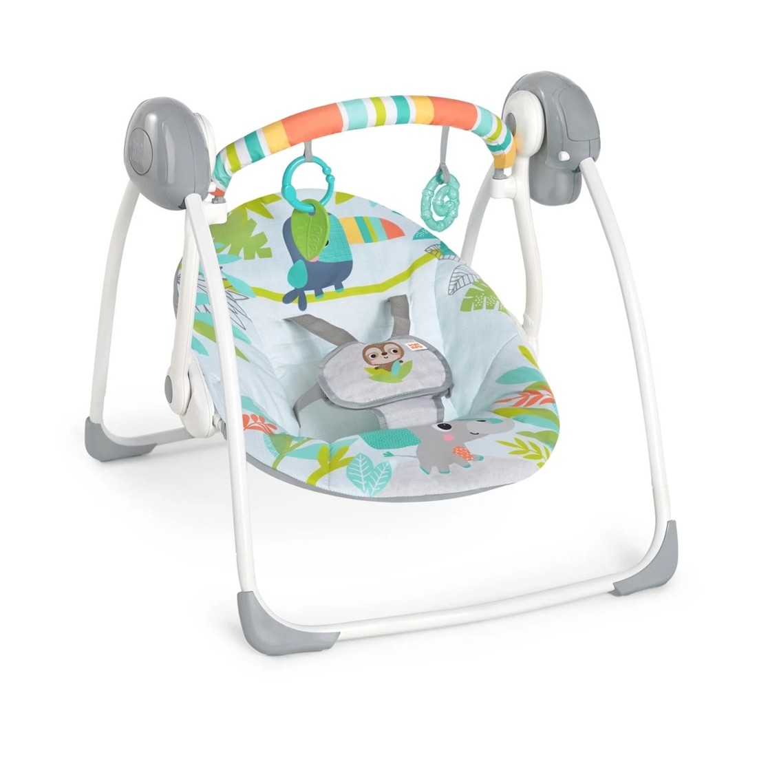 1 Bright Starts Rainforest Vibes Portable Swing, 1 of 8