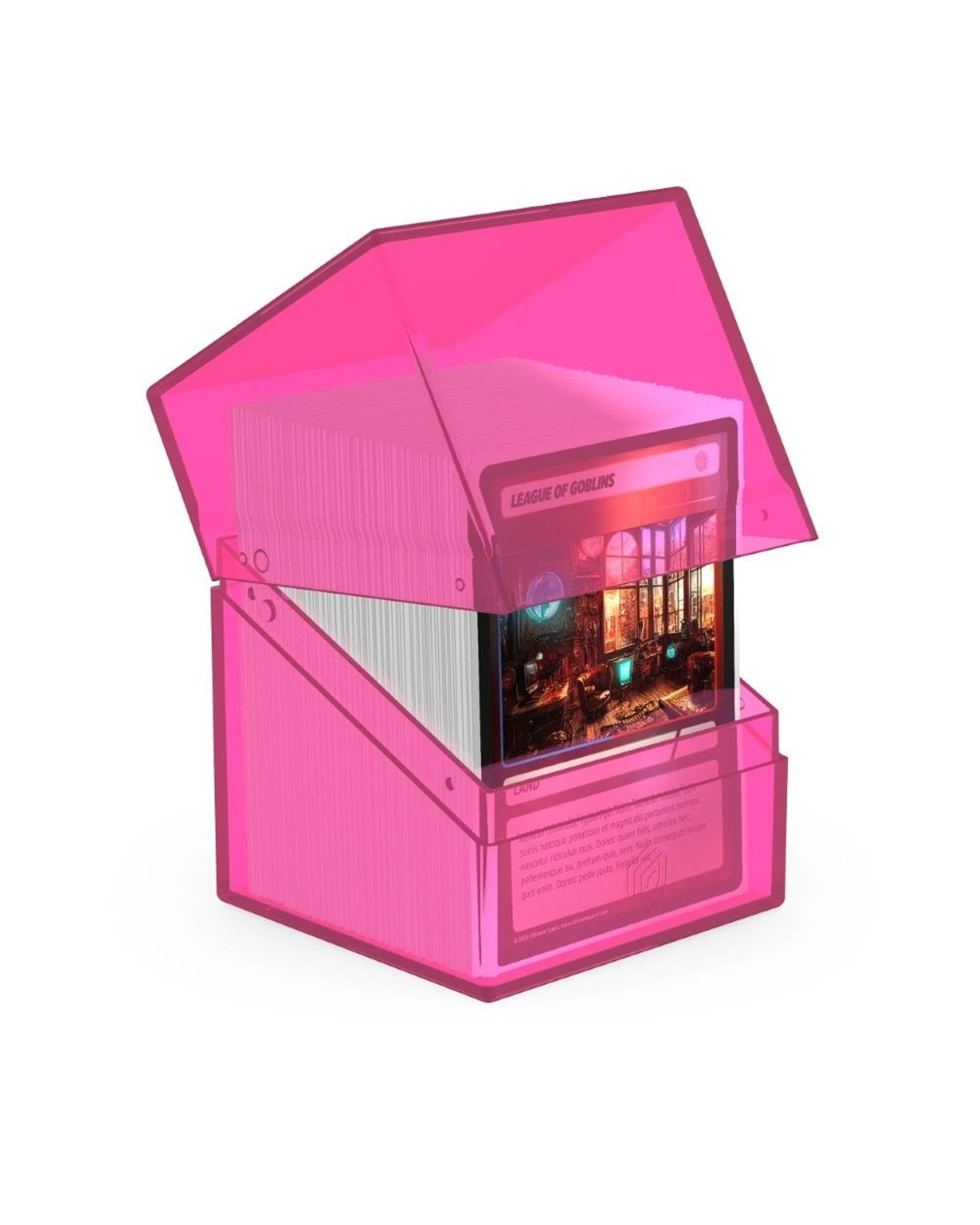 2 Ultimate Guard Boulder 100+ Clear Deck Case - Rhodonite - Pink, 2 of 3