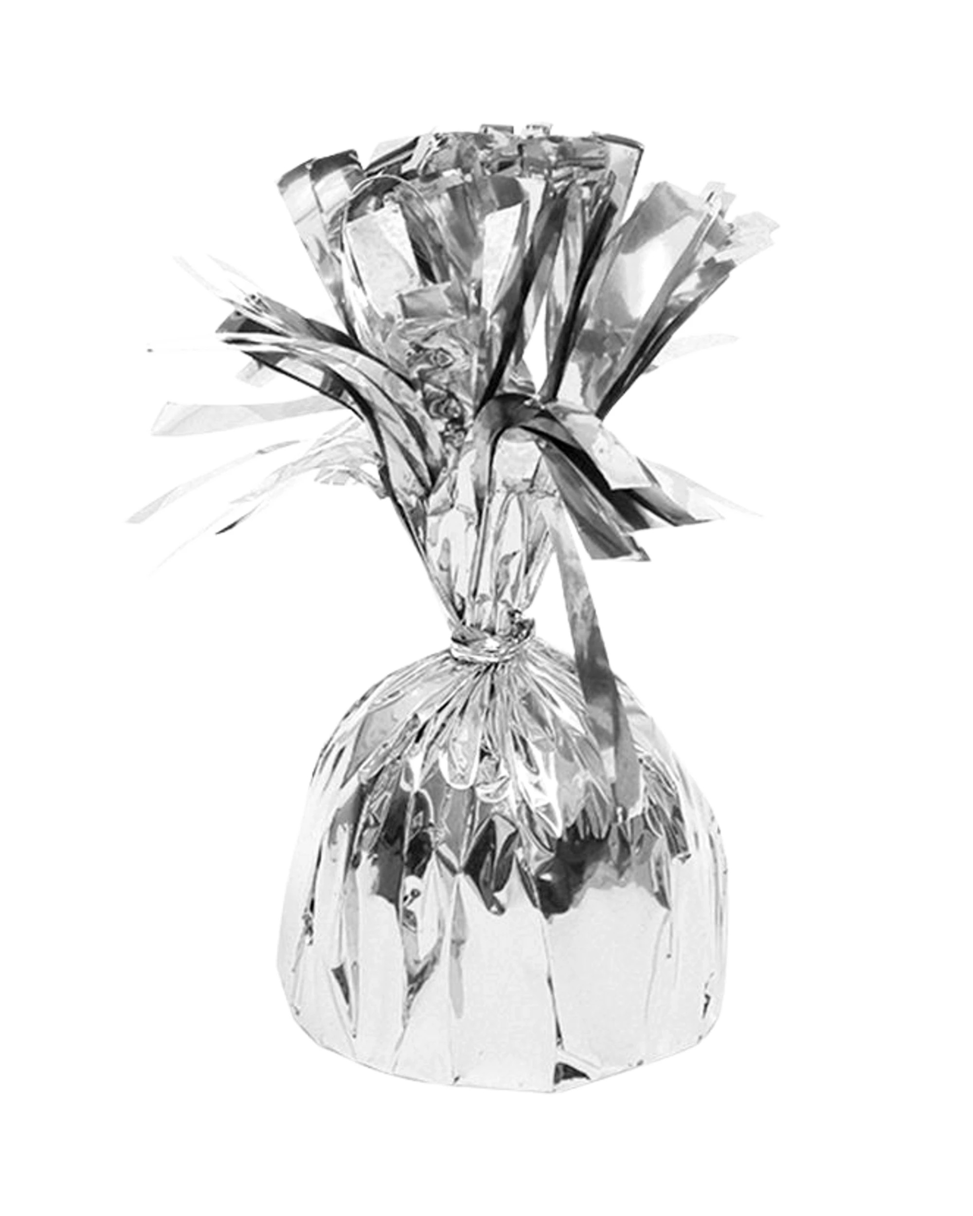 1 Partyrama Metallic Silver Foil Balloon Weight 11cm - Silver, 1 of 1