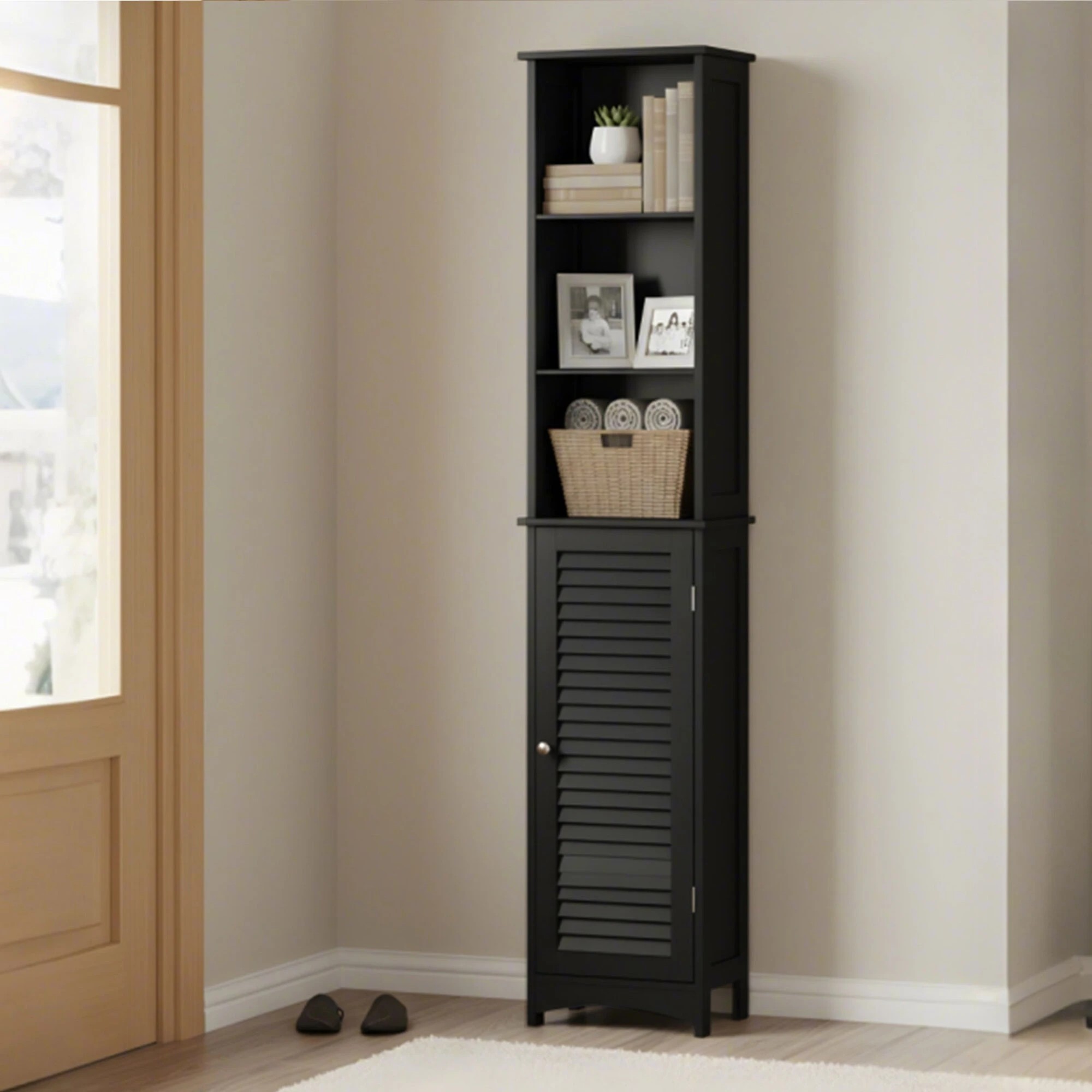 8 Levede Tall Bathroom Cabinet Storage 166cm Tallboy Cupboard Adjustable Shelf, 8 of 9