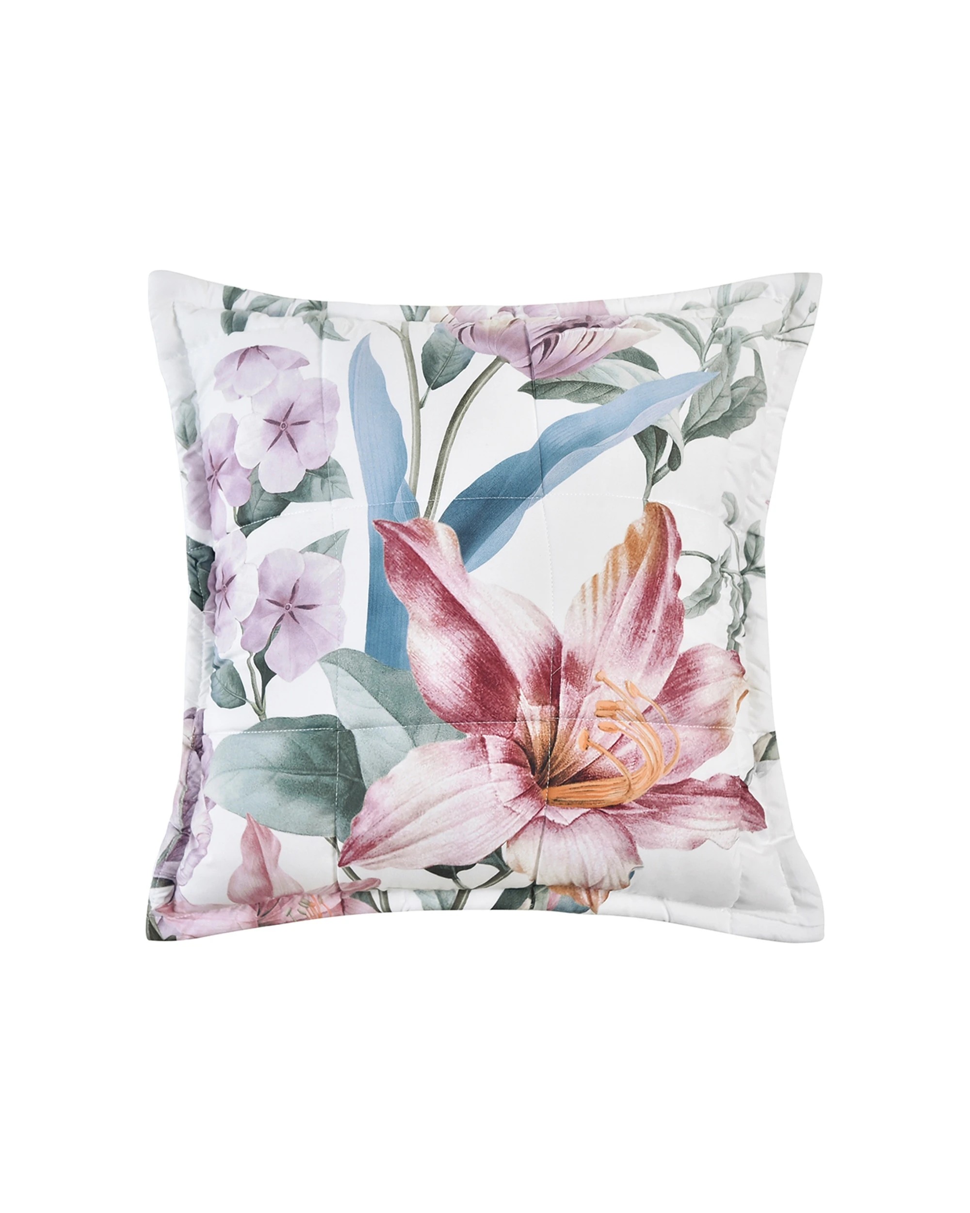 1 Bianca Carmela Square Polyester Cushion Quilted Panel Printed 43x43cm - Pattern, 1 of 1