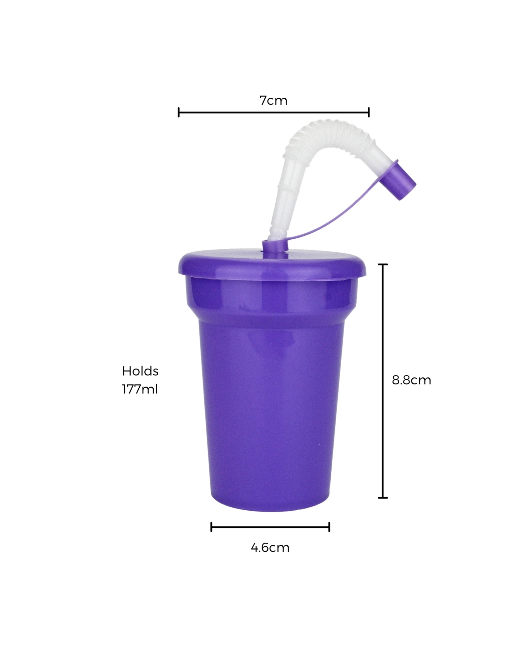 2 Partyrama Neon Cups with Straws Pack of 12, 2 of 2