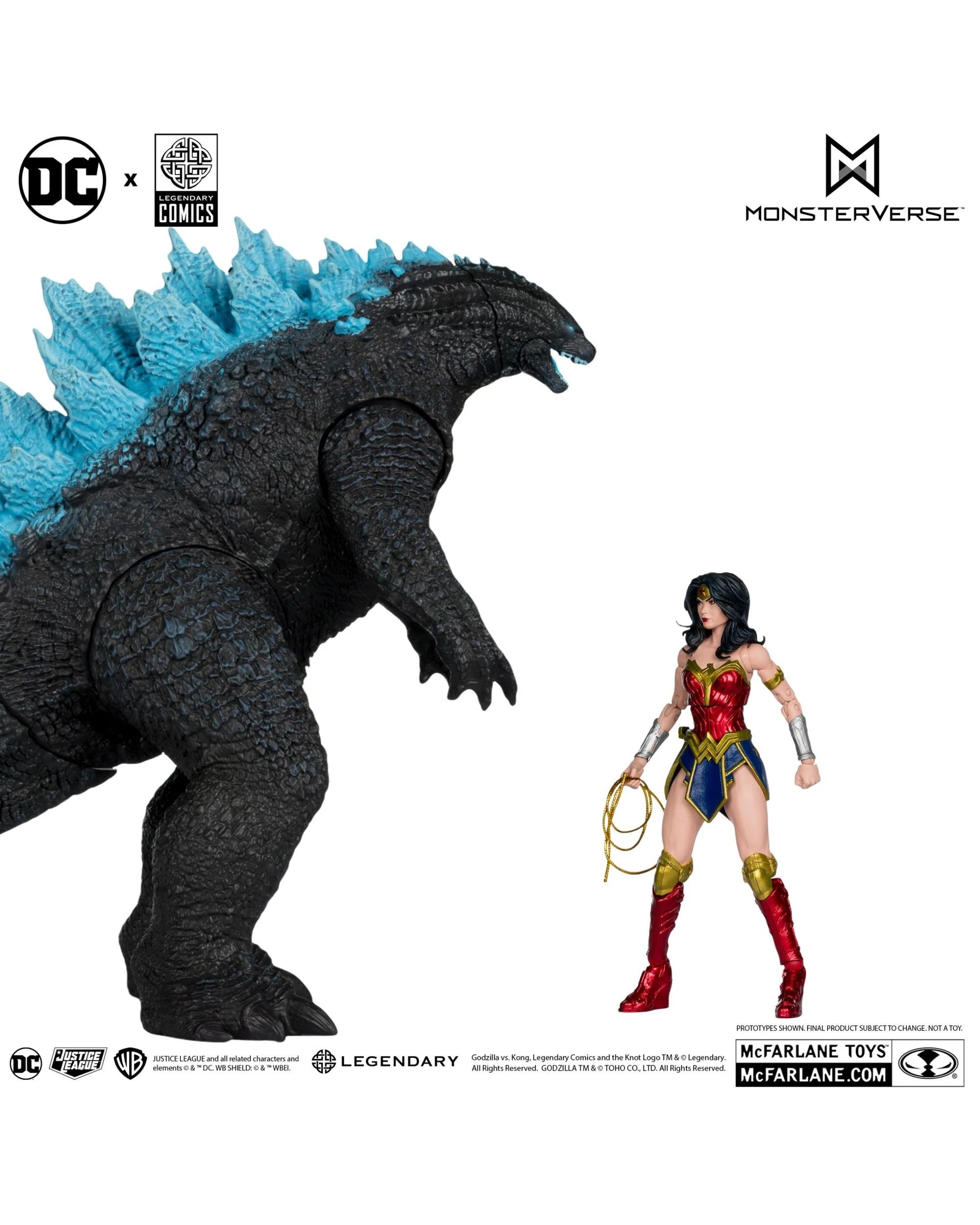 9 DC Multiverse Wonder Women vs Godzilla - JLA vs Godzilla vs Kong -  Action Figure 2 Pack, 9 of 9