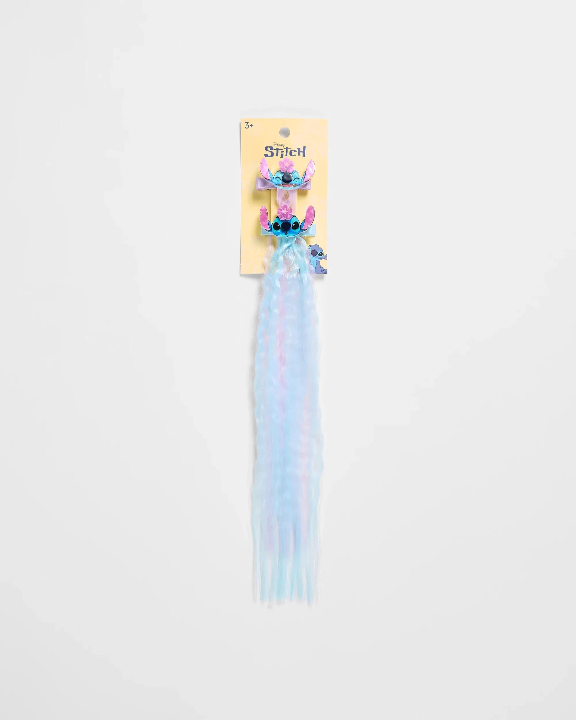 1 Kids Licensed Disney Stitch 2 Pack Faux Hair Clips BLUE / PURPLE, 1 of 2