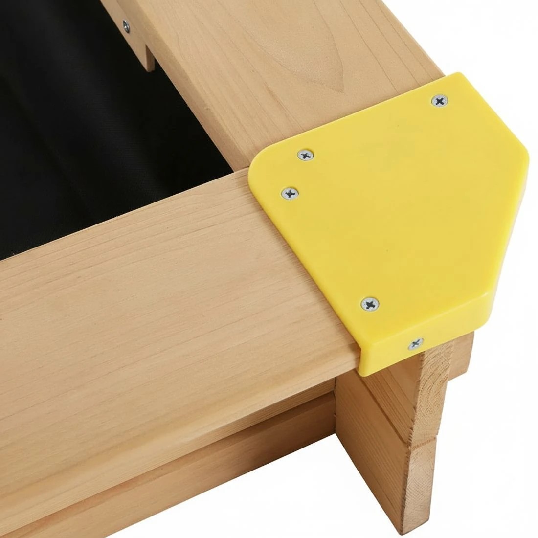 10 Keezi Kids Sandpit Wooden Sandbox Sand Pit with Canopy Bench Seat Toys 101cm - Brown, 10 of 10