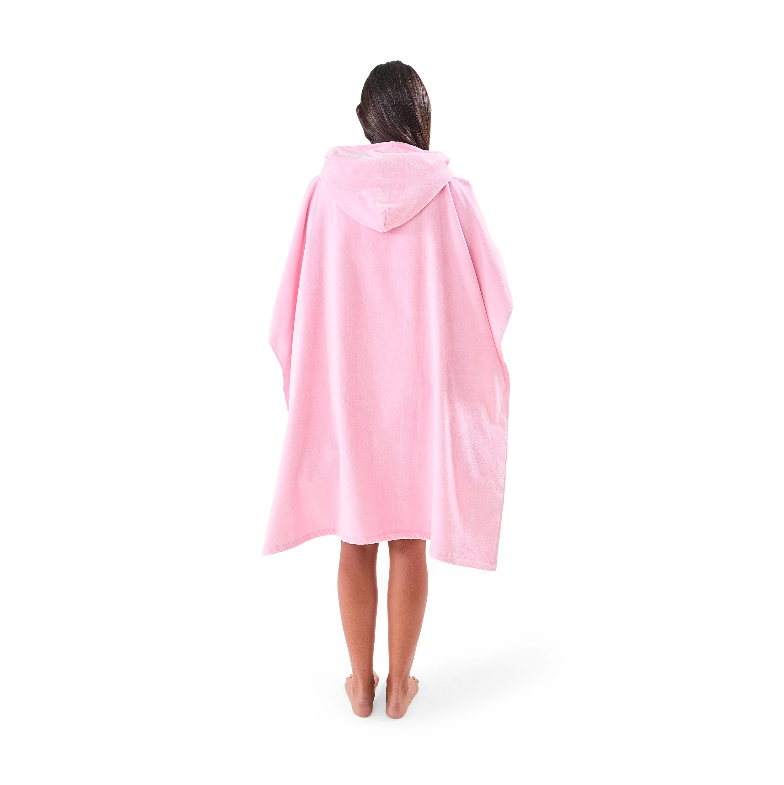 2 Hooded Velour Cotton Beach Towel - Pink, 2 of 6