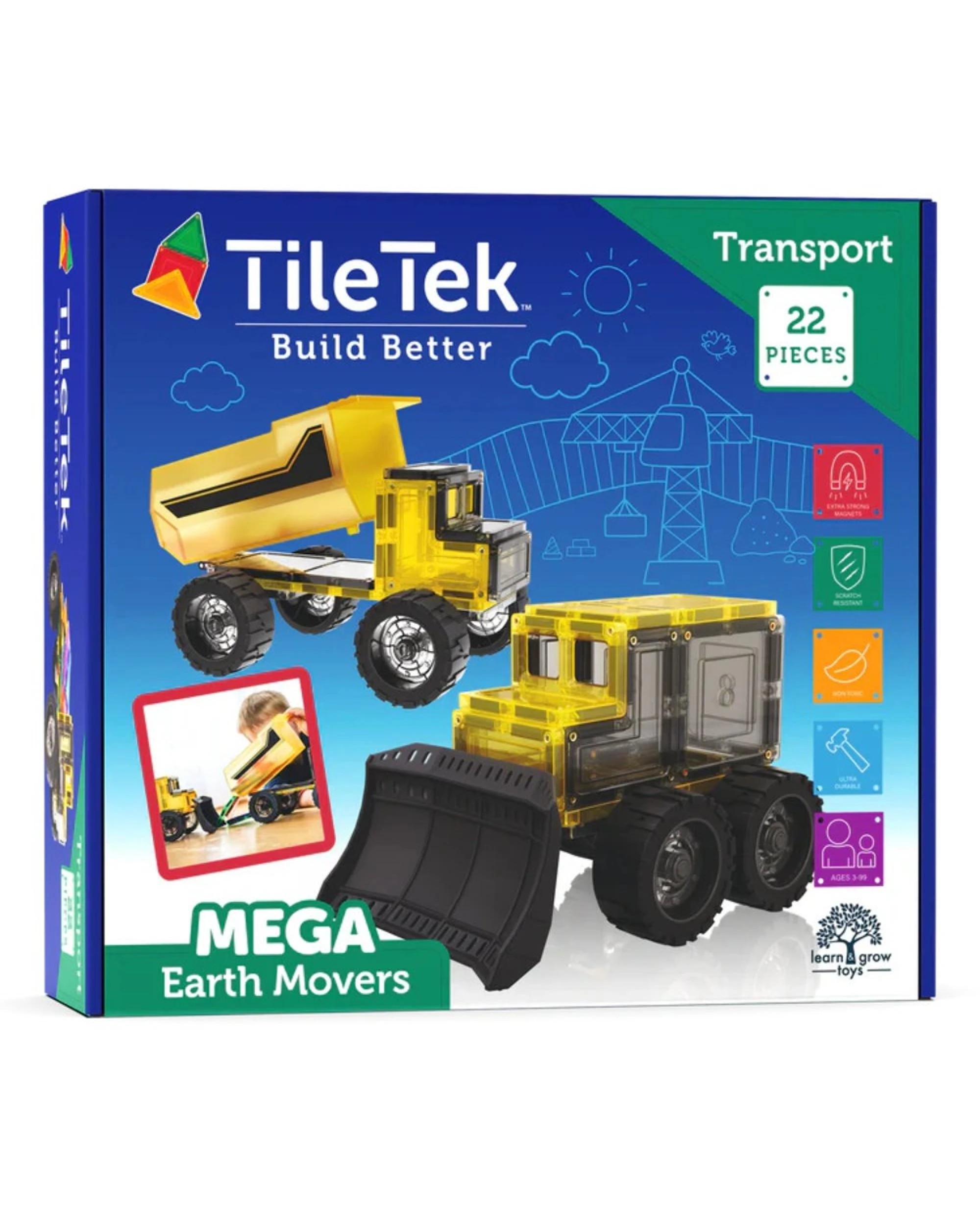 1 TileTek 22 Piece Mega Earth Movers, 1 of 6