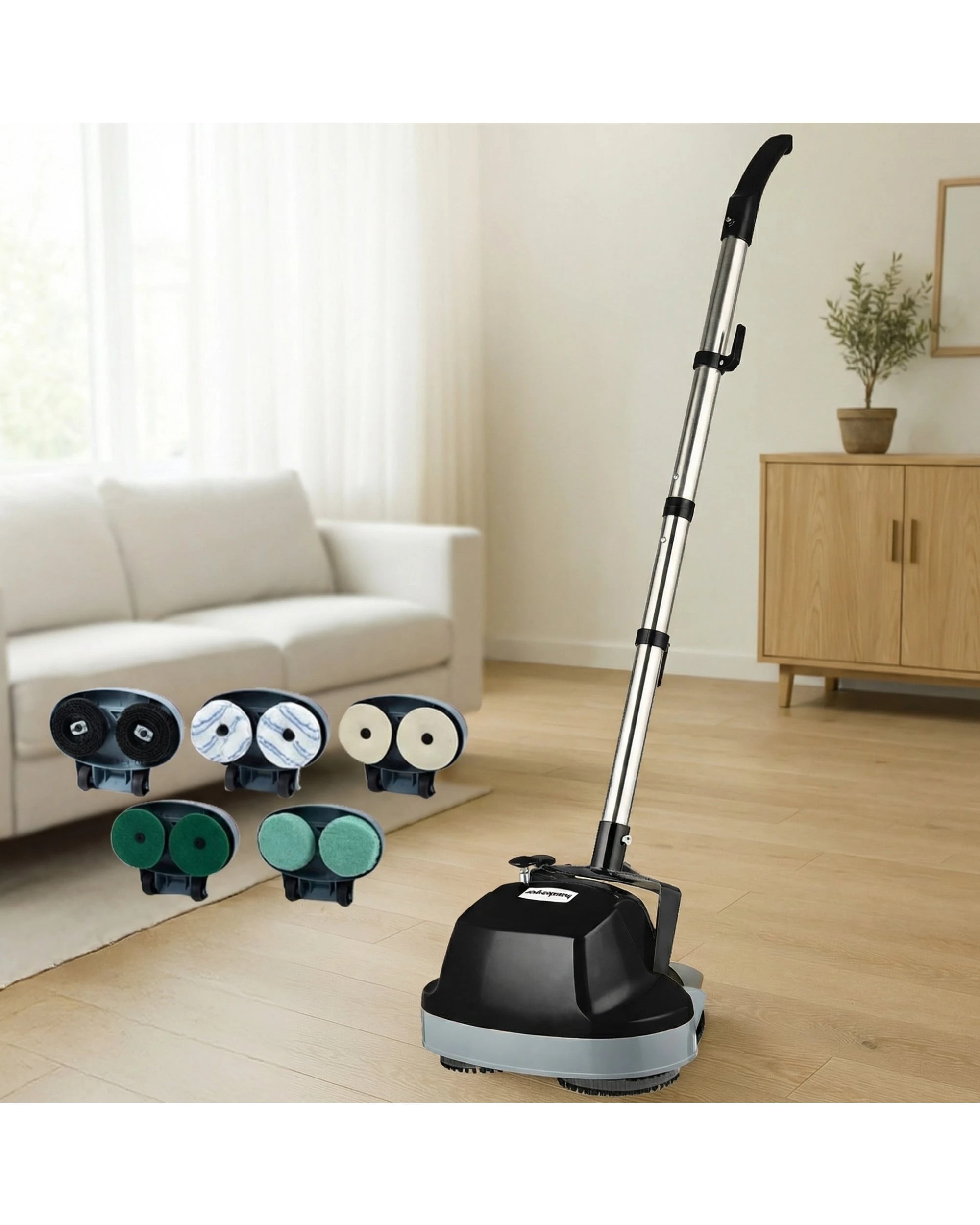 3 Kartrite GEN2 5 in 1 Electric Floor Polisher 6M Power Cable Timber Hard Waxer Buffer Cleaner 240V - Black, 3 of 10