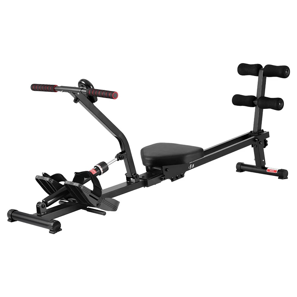 1 Everfit Hydraulic Rowing Machine Rower 12 Levels Resistance Exercise Fitness Gym - Black, 1 of 6