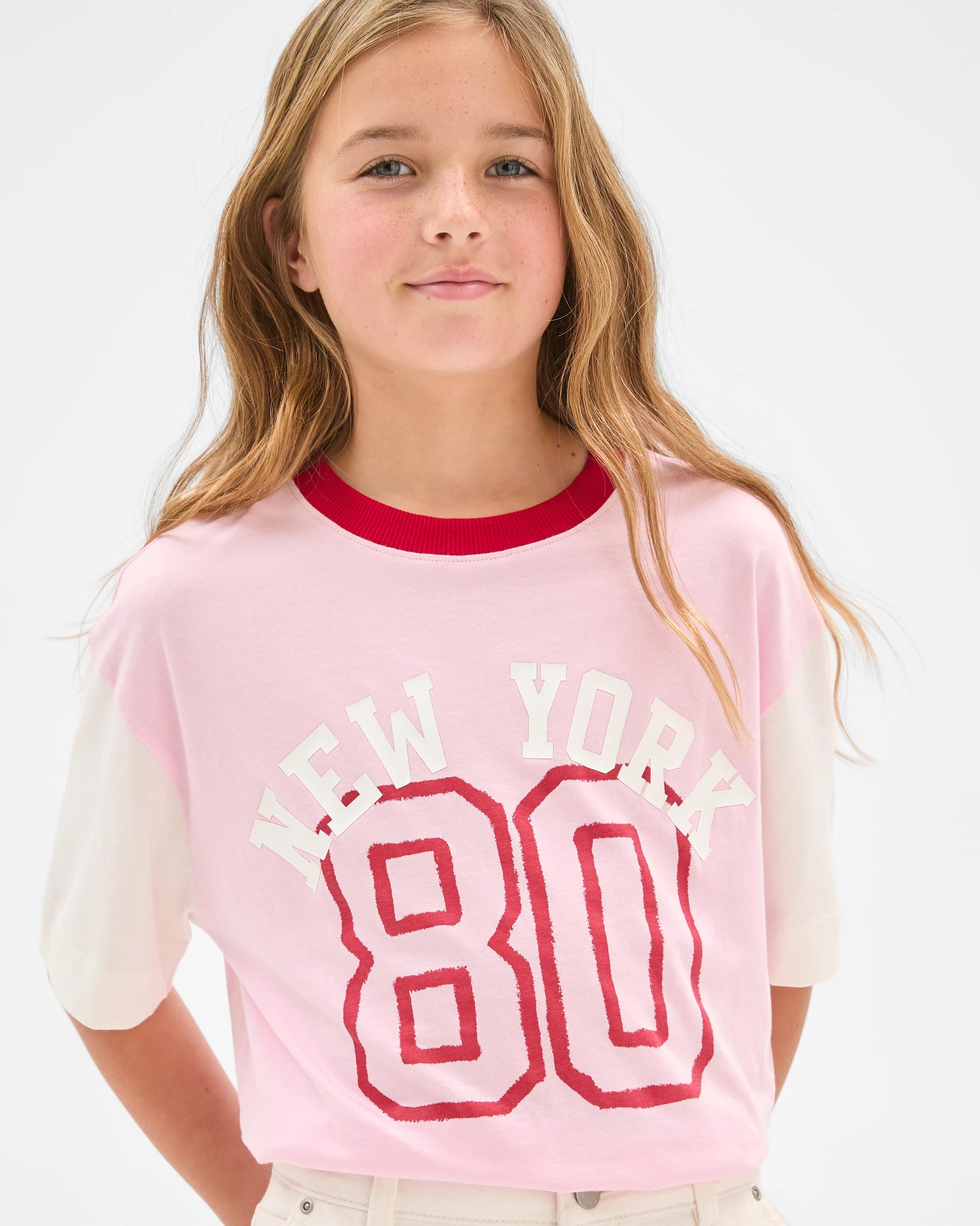 3 Target Kids Australian Cotton Oversized T-Shirt PINK NEW YORK, 3 of 7