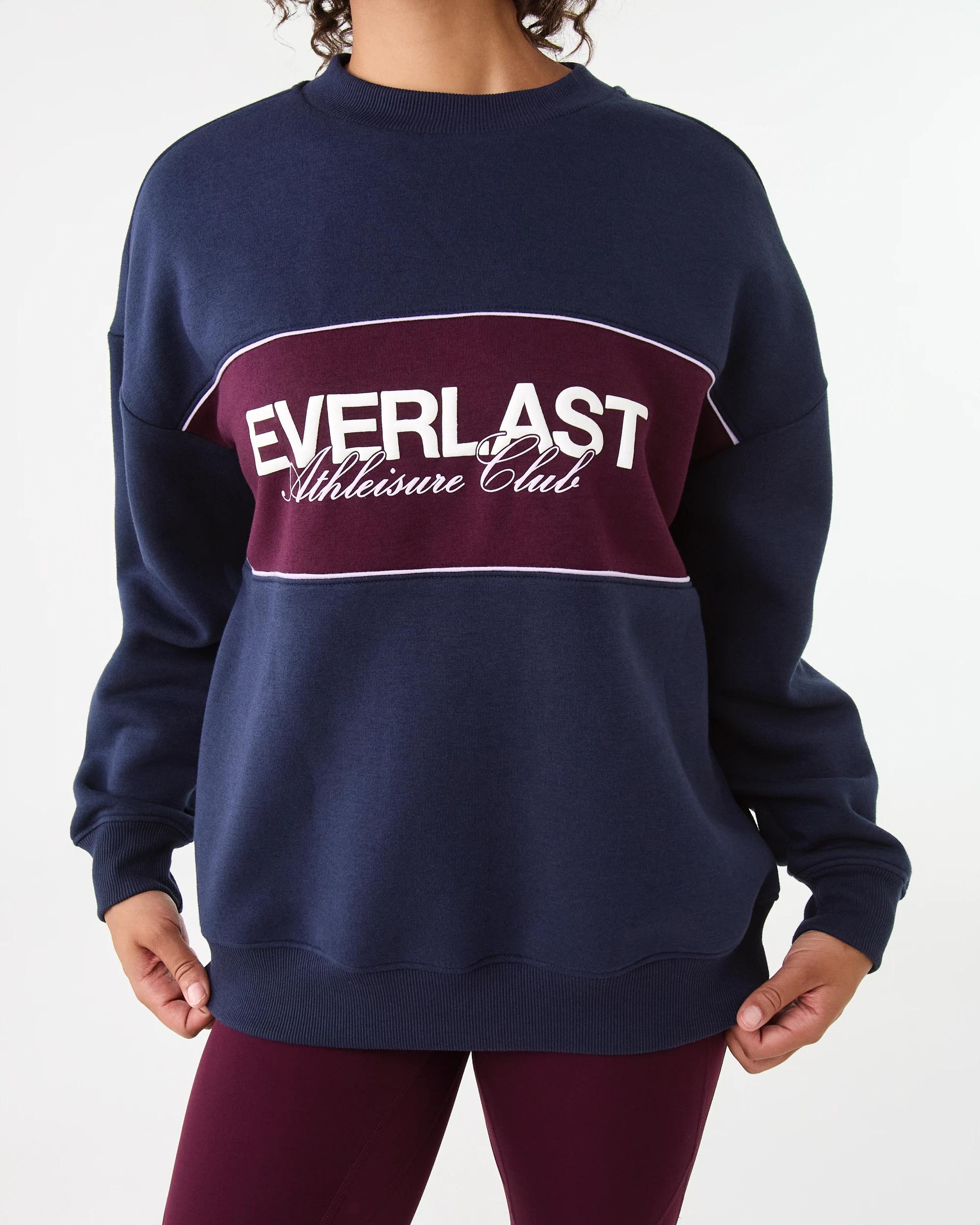 8 Everlast Womens Colourblock Sweatshirt Mood Indgo, 8 of 10