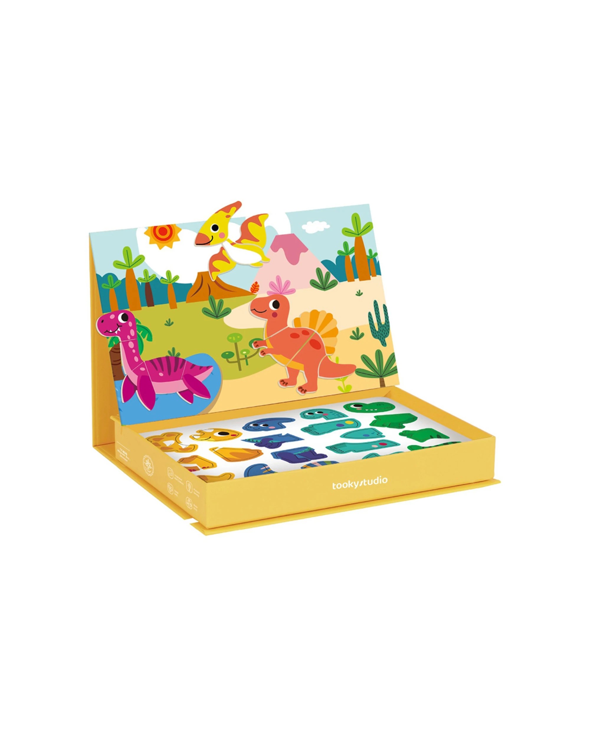 Tooky Toy Magnetic Puzzle Pieces Kids Children Toy Playset Box Dinosaur ...