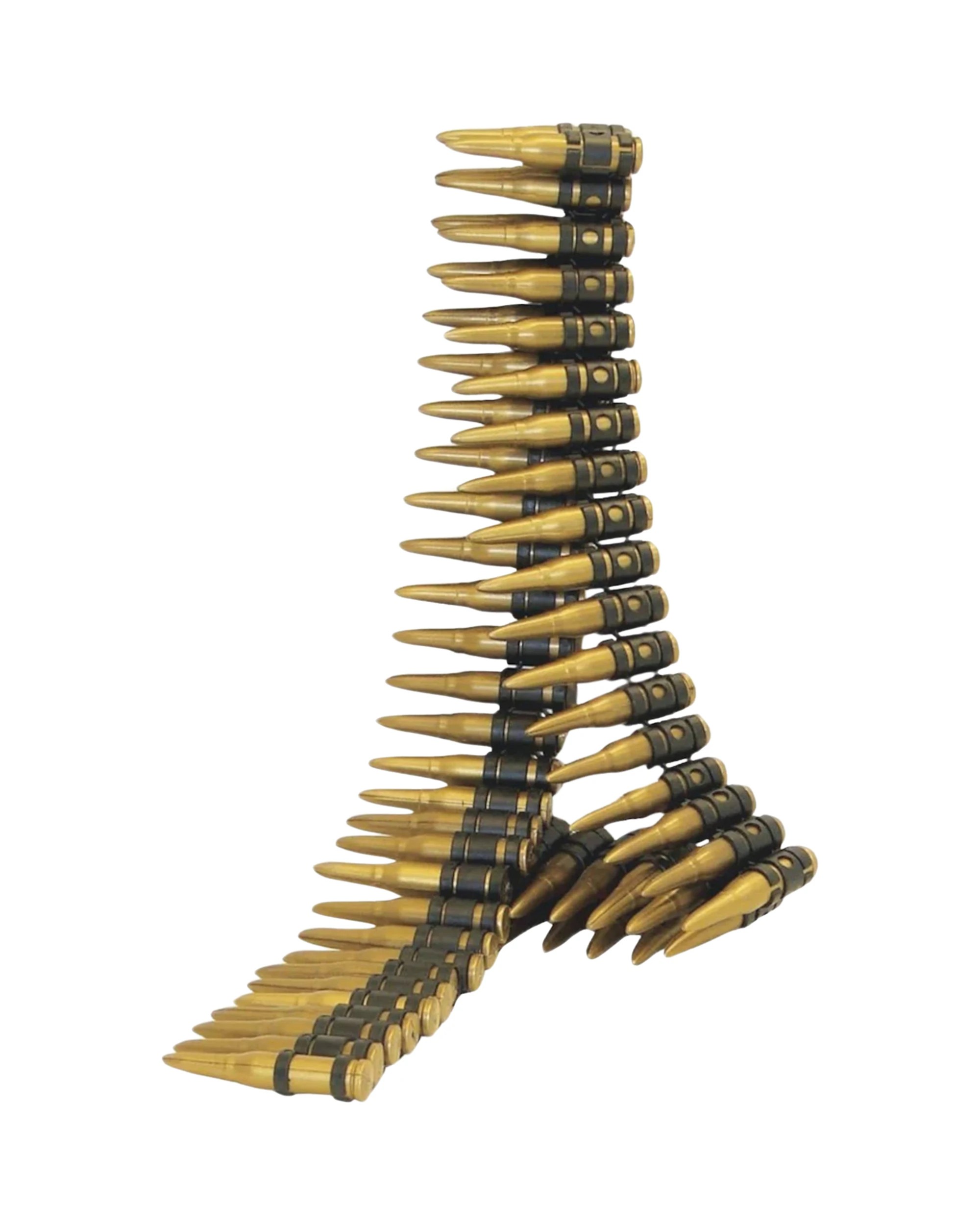 1 Smiffys Bandolier Novelty Bullet Belt - One Size - Gold, 1 of 2