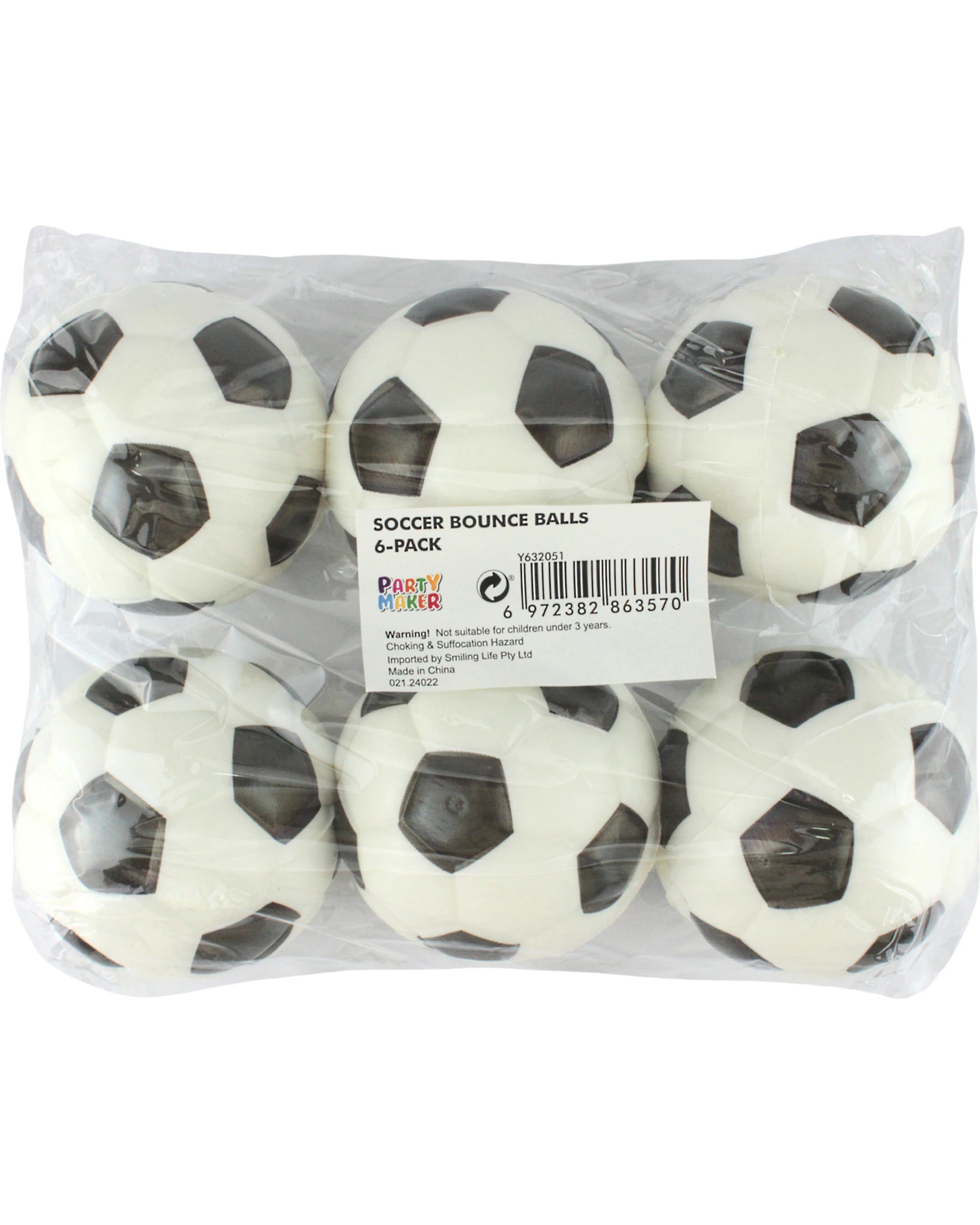 3 Partyrama Soccer Foam Balls Pack of 6, 3 of 3