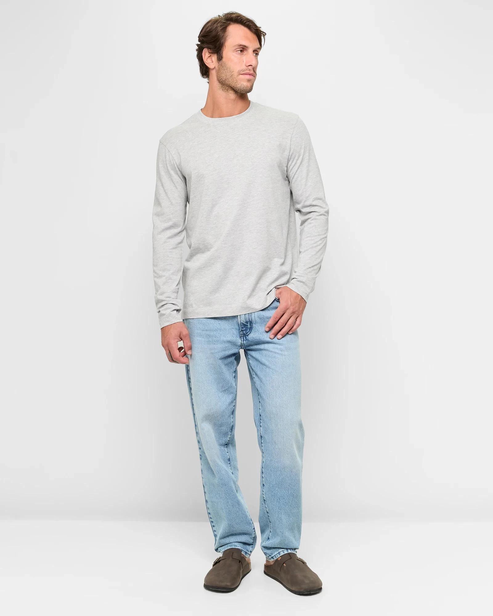 2 Target Australian Cotton Long Sleeve T-Shirt GREY MARLE, 2 of 5