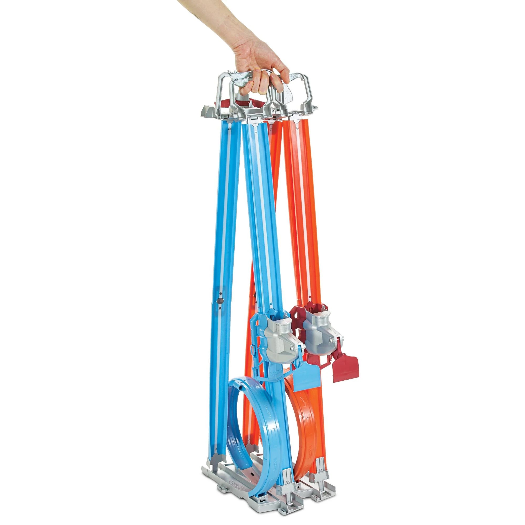 5 Hot Wheels Double Loop Dash Straight Track Large Loops Playset, 5 of 6