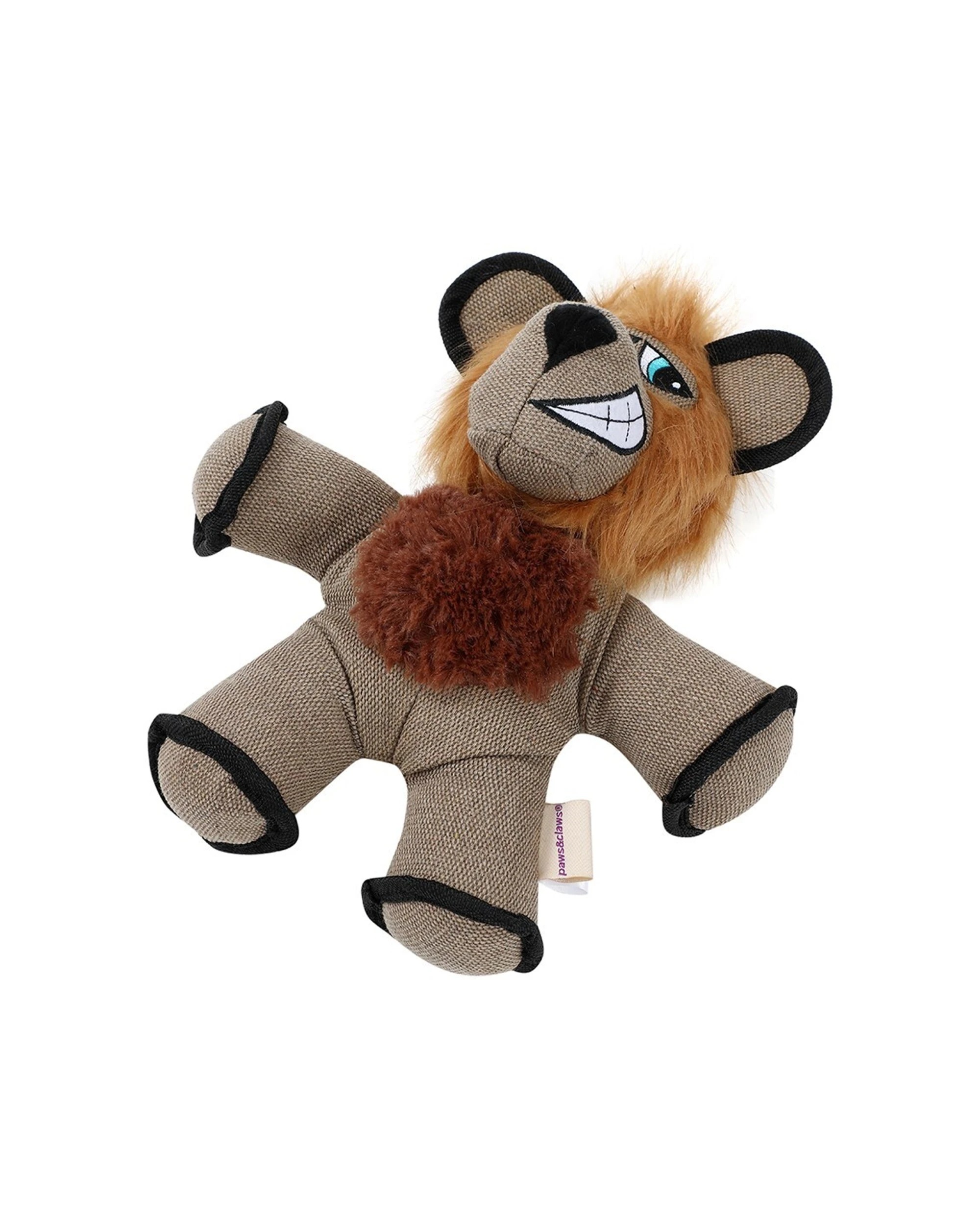 3 Paws And Claws 32cm Super Tuff Buddies Oxford Pet Interactive Toy Lion Squeaker
 - Brown, 3 of 4