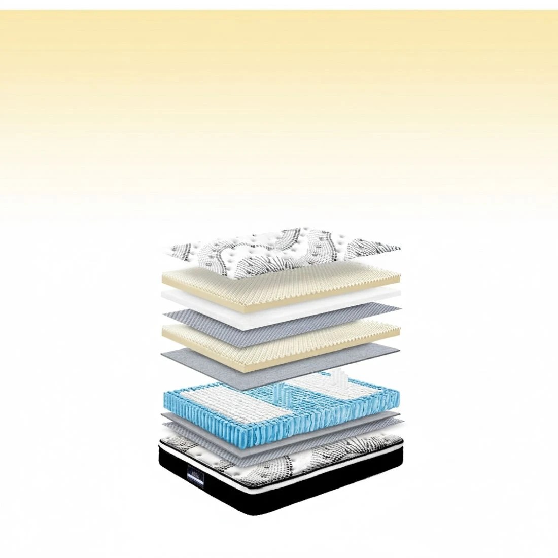 6 Giselle Bedding 32cm Mattress Euro Top King Single - King Single Bed - Multi, 6 of 10