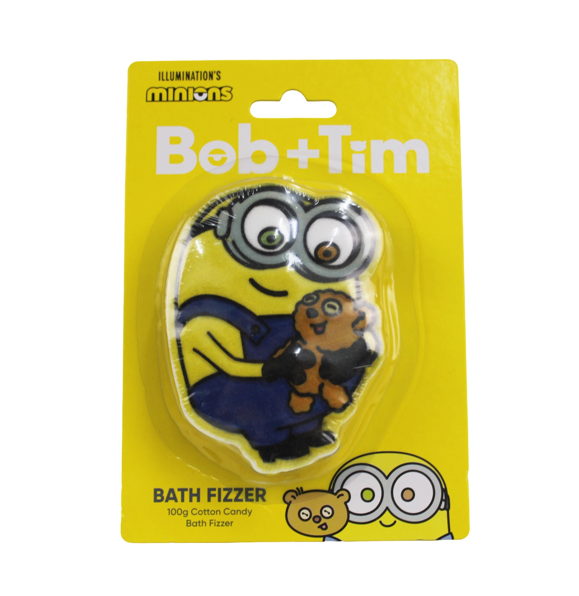 1 Illumination's Minions Bob & Tim Bath Fizzer 100g - Cotton Candy, 1 of 3