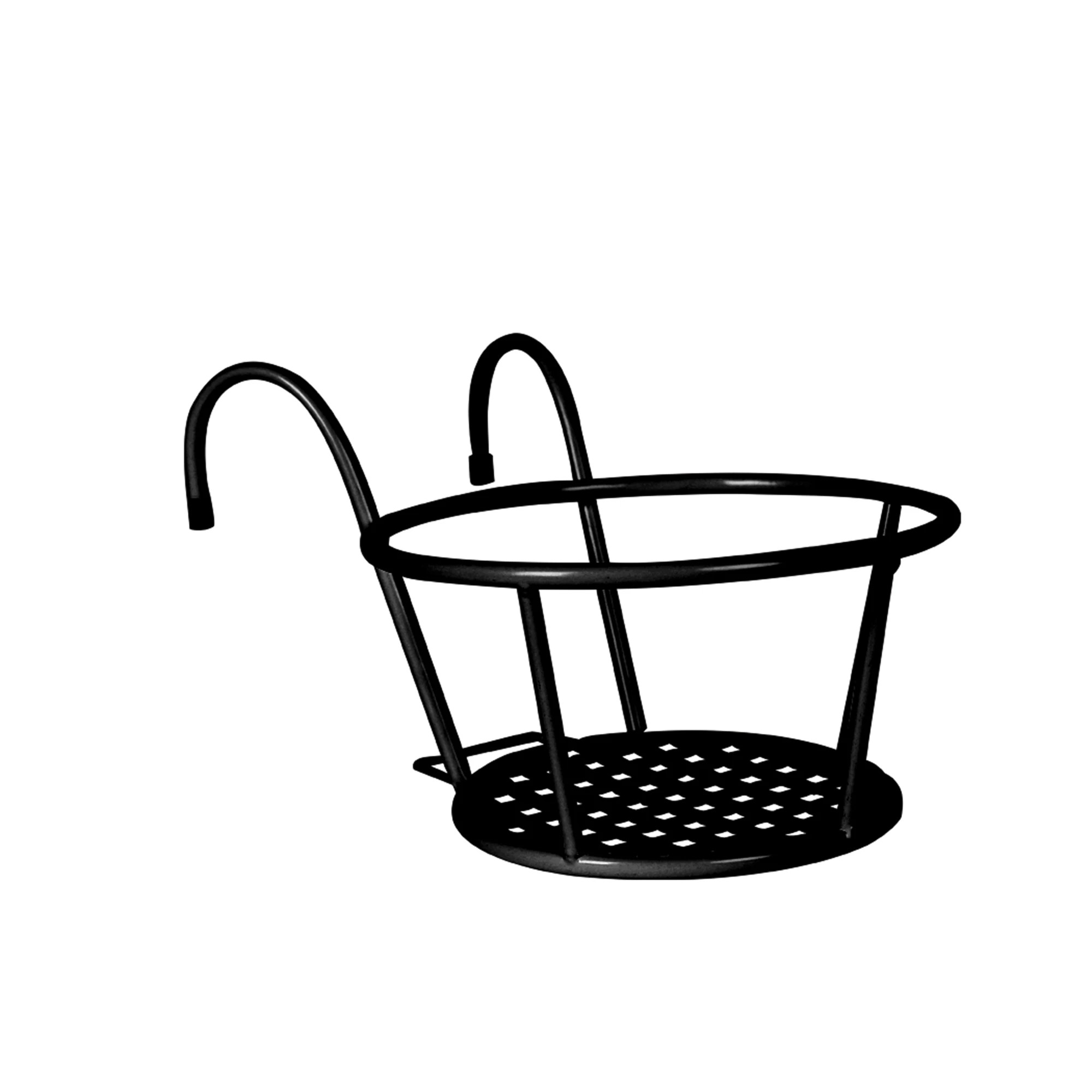 2 Levede 1x Flower Holder Plant Stand Hanging Pot Basket Plant Garden Wall Storage - Black, 2 of 6