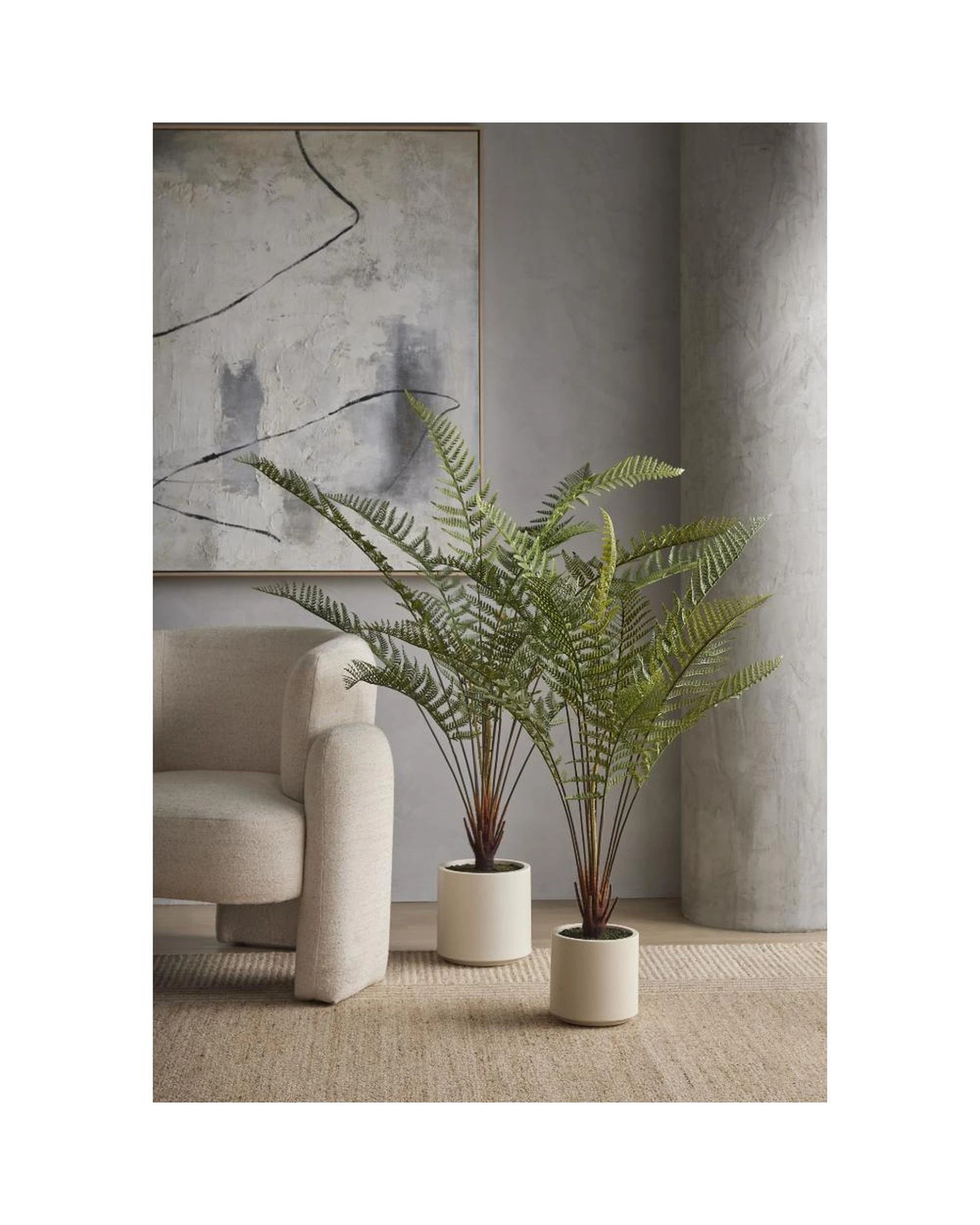 3 Rogue Fern Artificial Pot Plant  Green 133x79x79cm - Green, 3 of 3