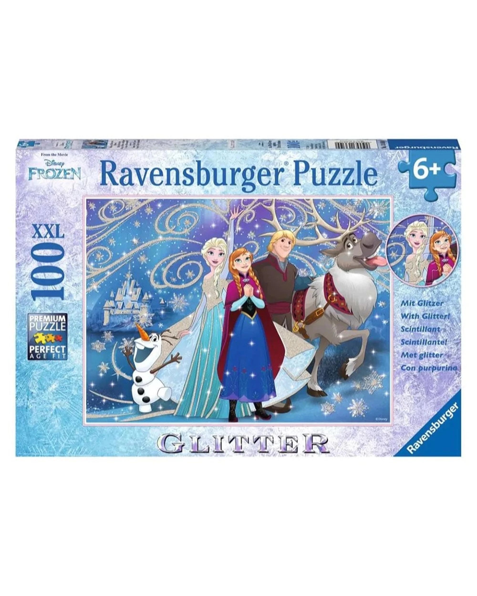 Ravensburger Disney Frozen Glittery Snow 100 XXL Piece Jigsaw Puzzle ...