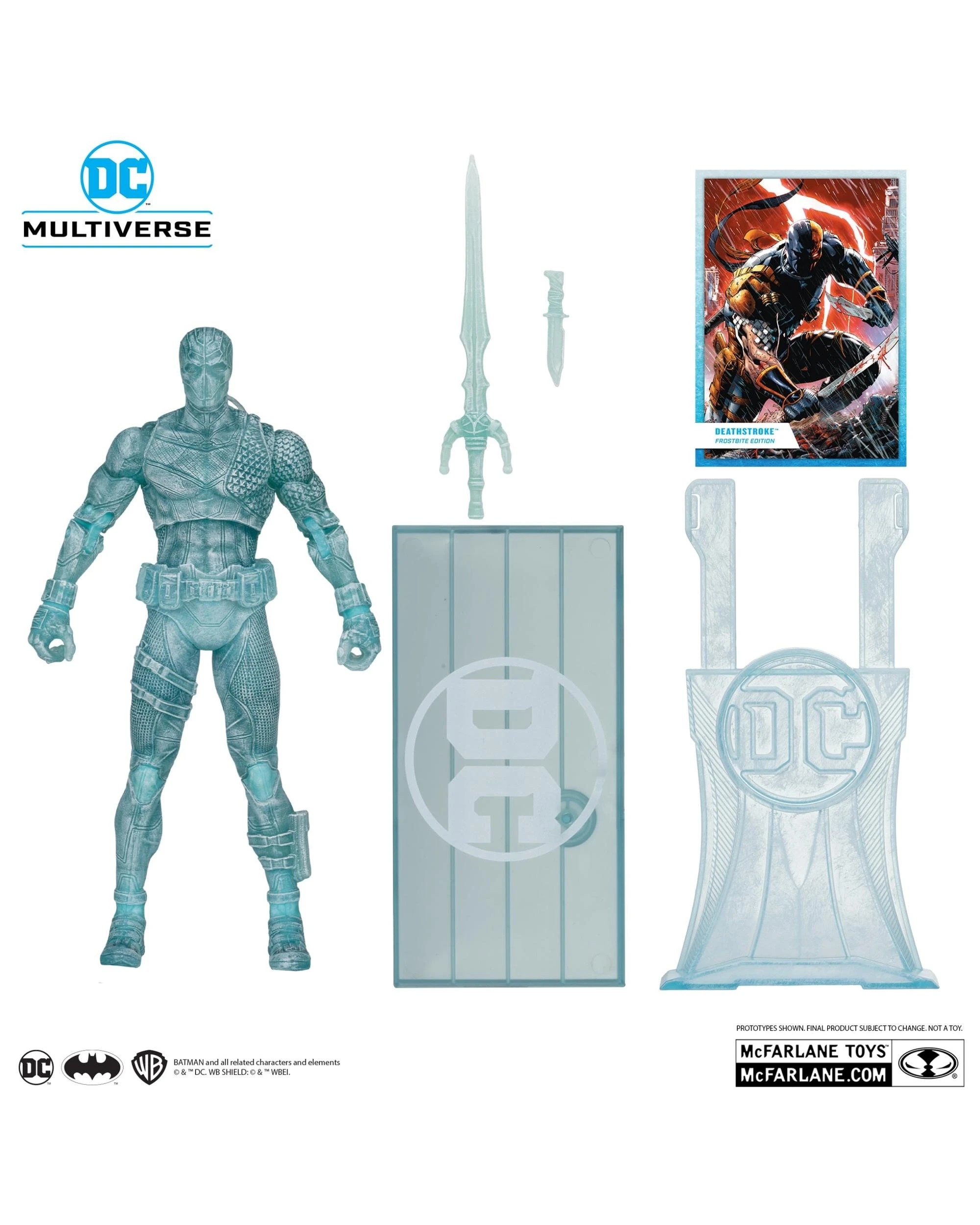 9 McFarlane DC Multiverse Deathstroke - DC Rebirth -  Frostbite Edition 7 inch Action Figure Gold Label Figure, 9 of 9