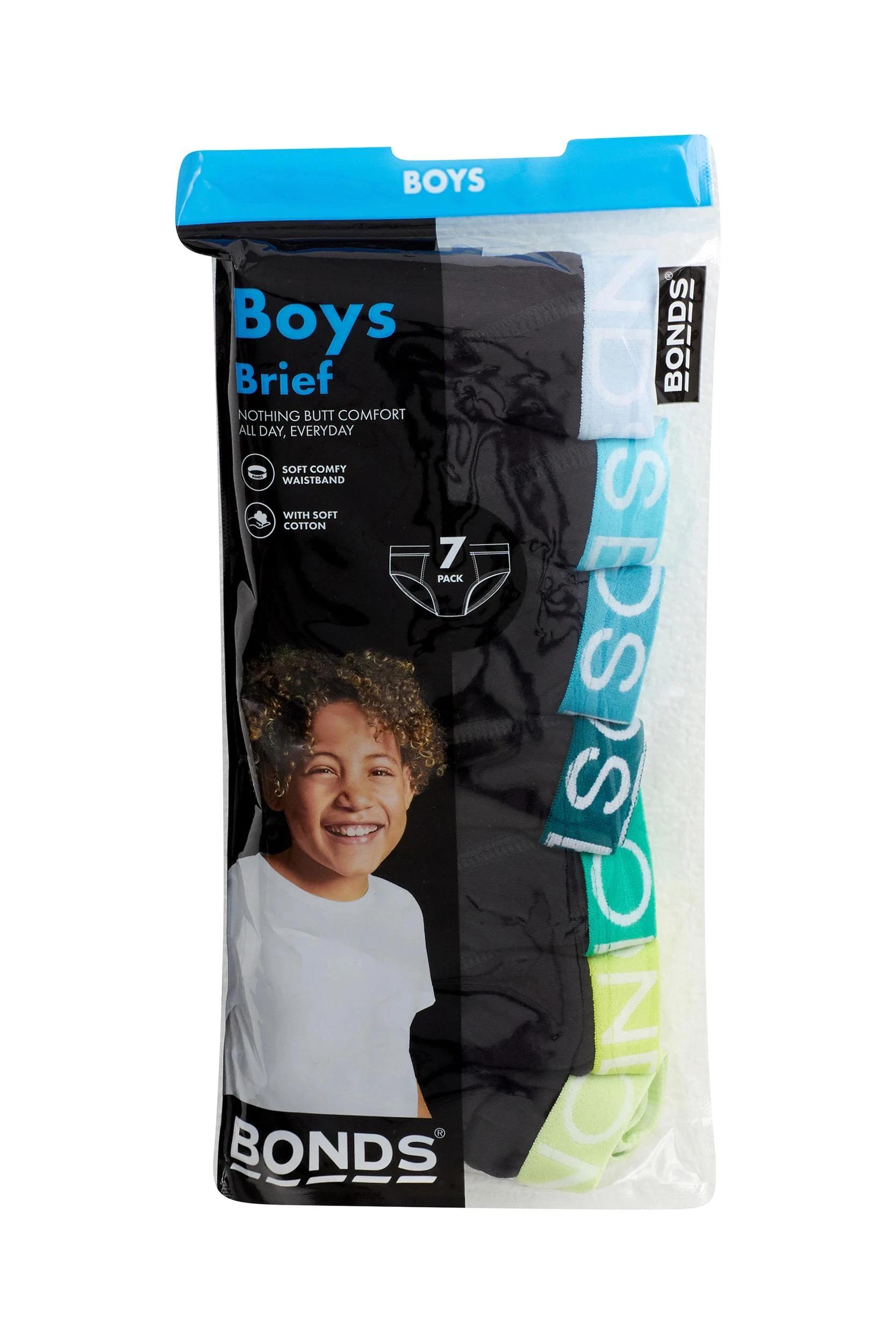 3 Bonds 7 Pack Boys Briefs PACK 06 BLACK, 3 of 3