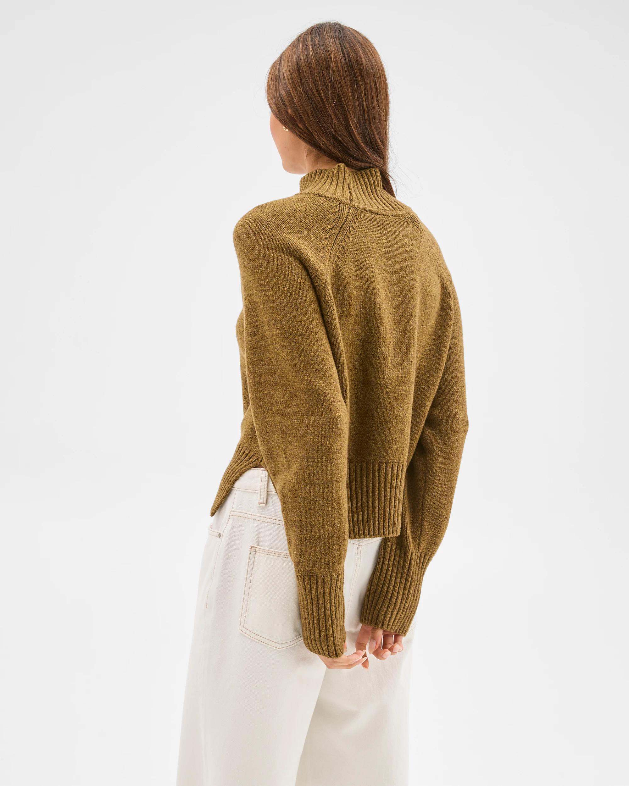 6 Lily Loves Australian Cotton Blend High Neck Knit Jumper TWISTED JUNIPER, 6 of 6