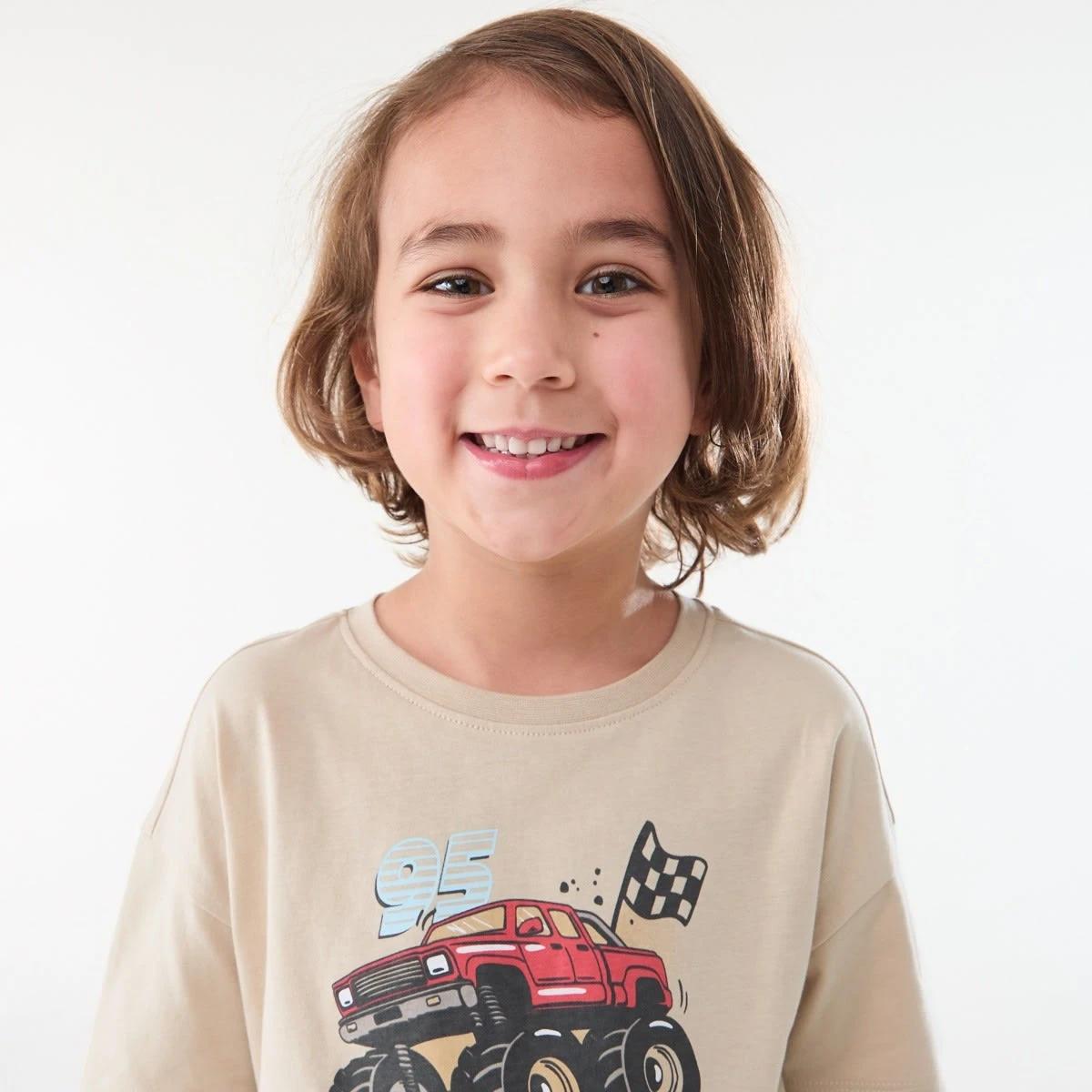 3 Short Sleeve Jersey Pyjama Set MONSTER RACING, 3 of 7