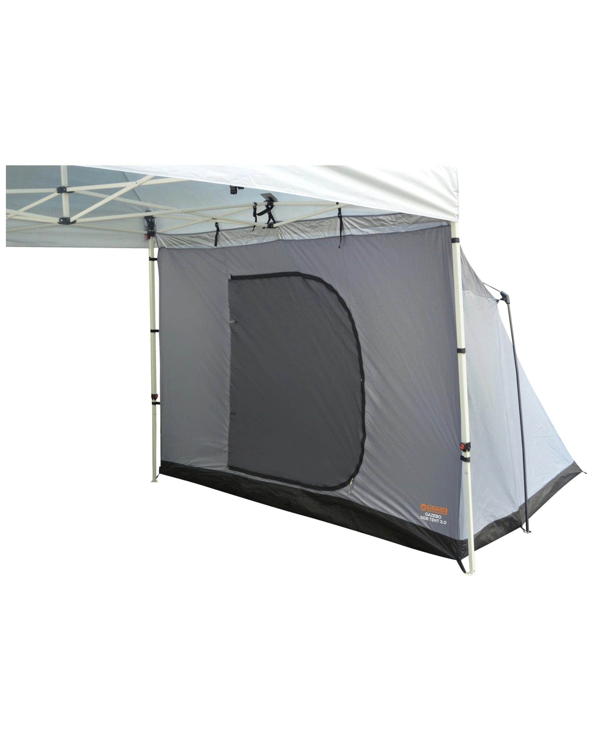 2 Wildtrak Side Tent 3.0 Outdoor Camping Shelter For 3m Gazebo Waterproof - Grey, 2 of 3
